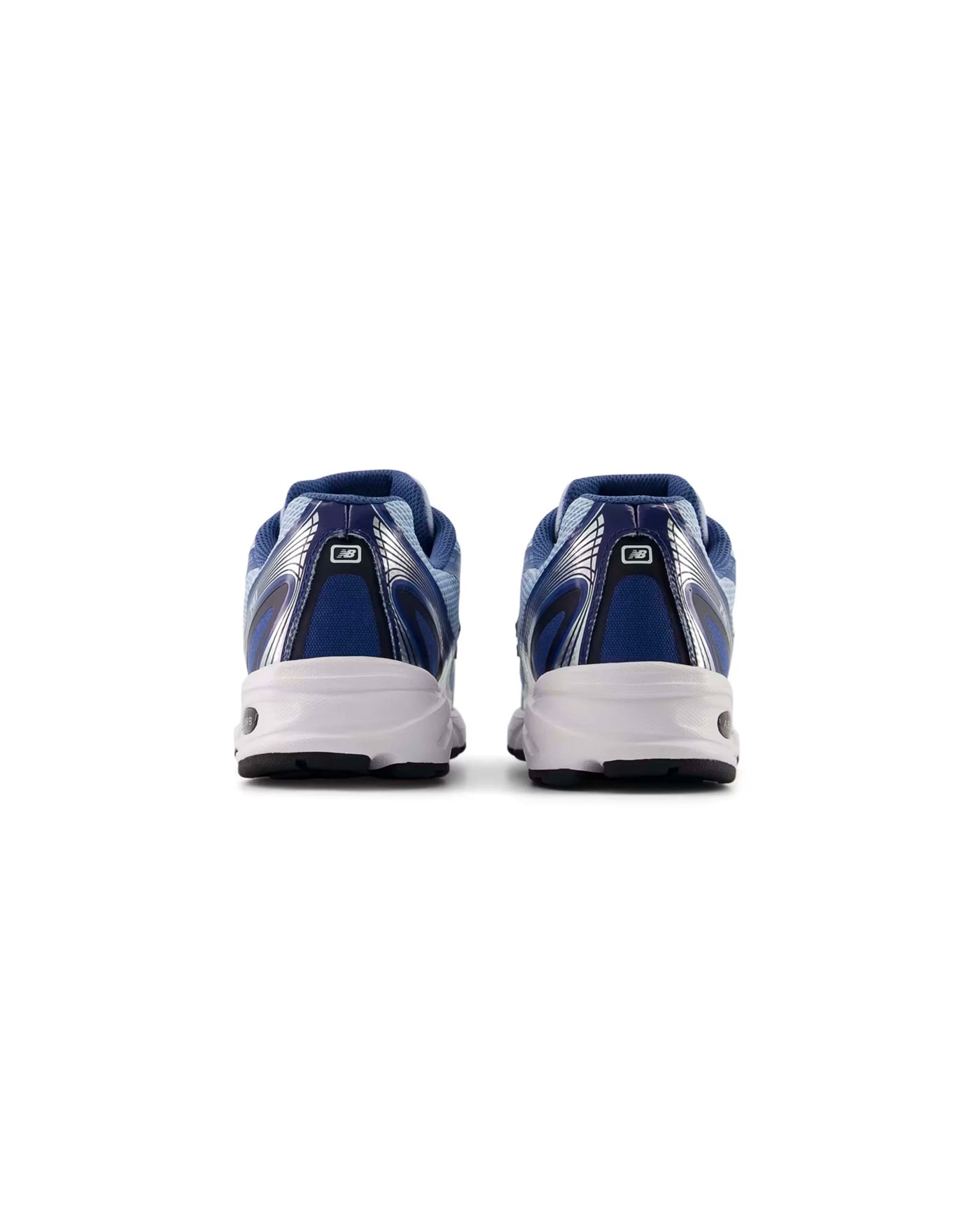 Sneakers New Balance 740 bleu cobalt et bleu ciel semelle blanche dos
