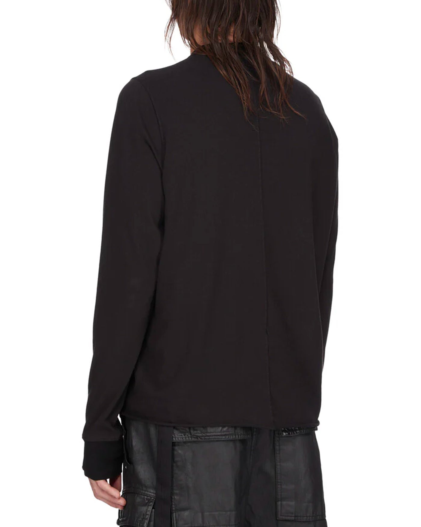 Sweat crewneck Rick Owens DRKSHDW noir vue dos sur mannequin