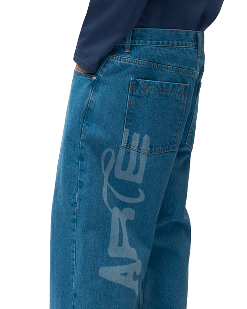 STENCIL UNIFORM DENIM PANTS DENIM BLEACH