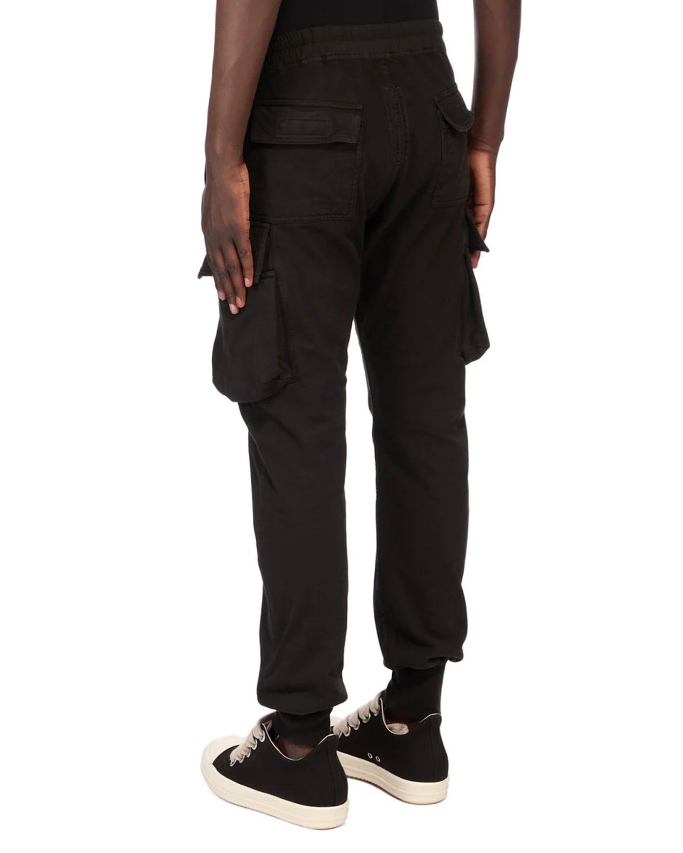 Pantalon cargo Rick Owens DRKSHDW noir poches multiples porté de dos