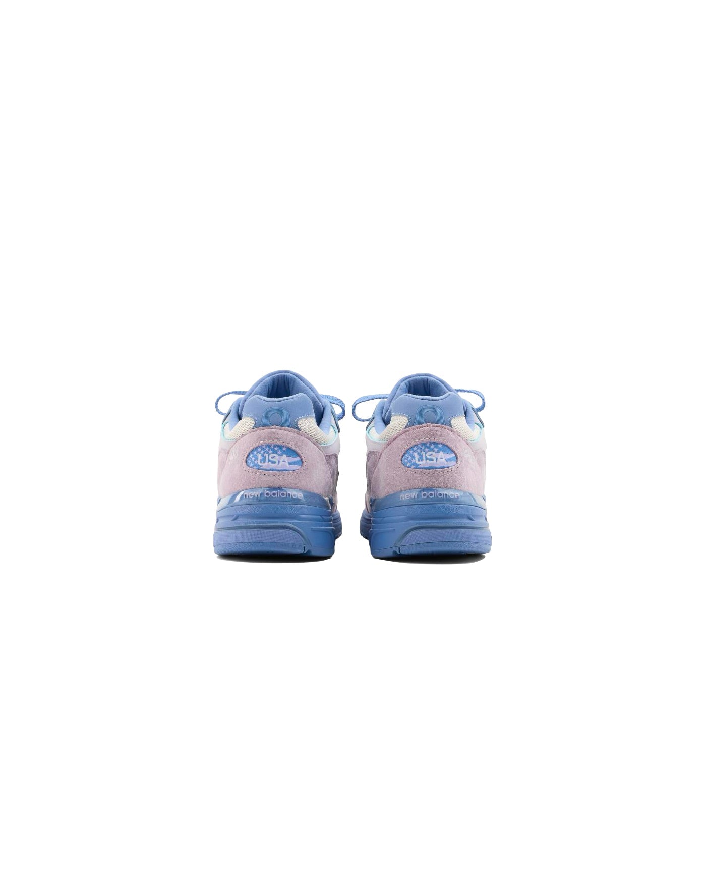 Sneakers New Balance 993 Washington lilas et bleu ciel vue dos