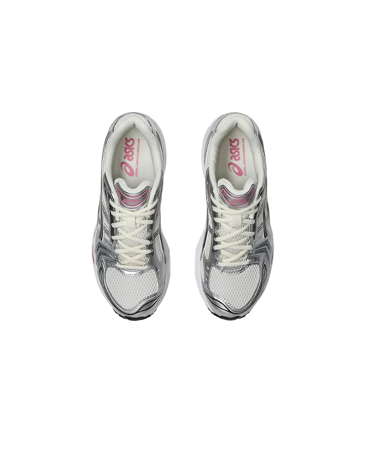 Sneakers Asics Gel-Kayano 14 crème argent et rose sweet pink dessus