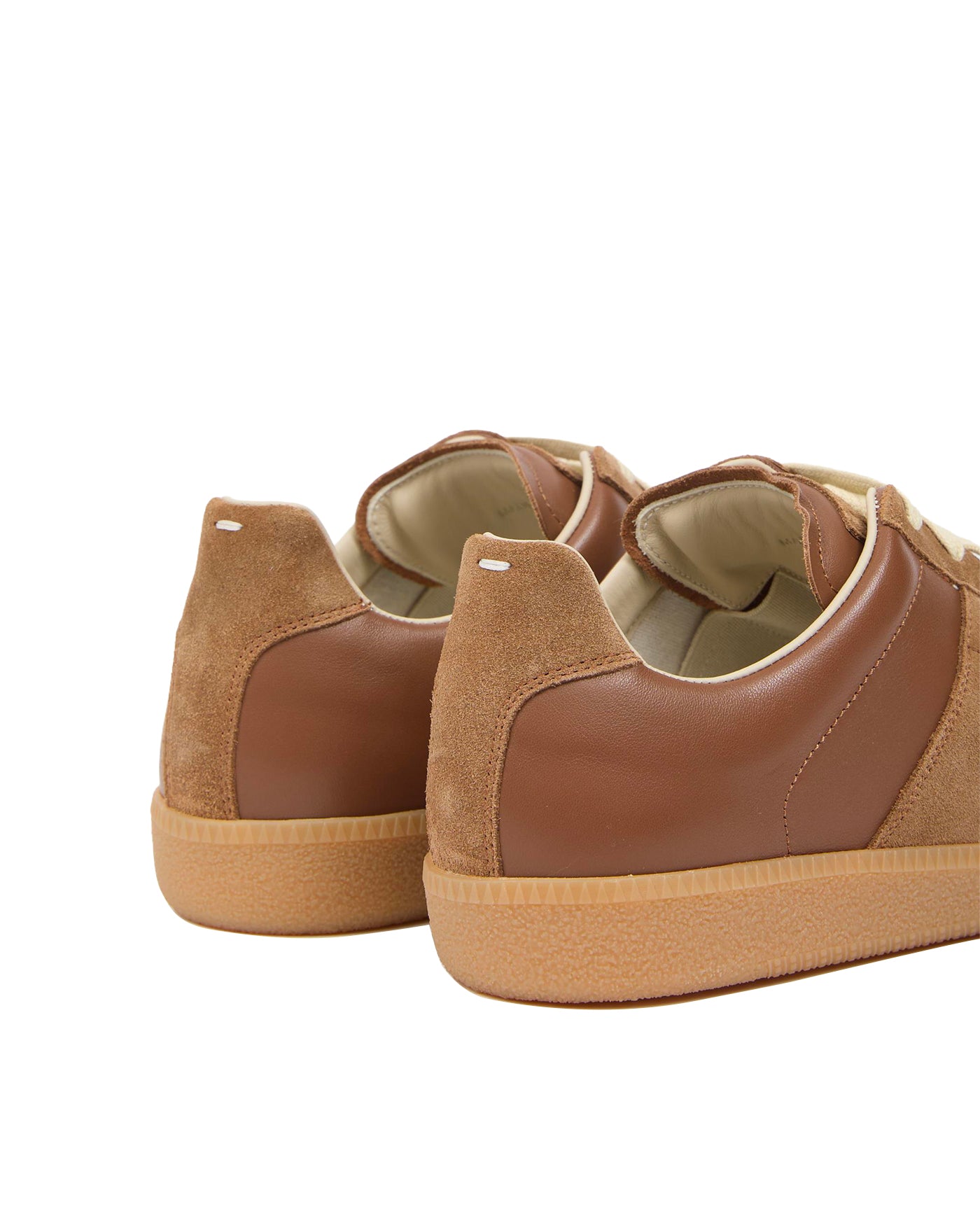 Sneakers Replica Maison Margiela brun daim et cuir zoom talon dos