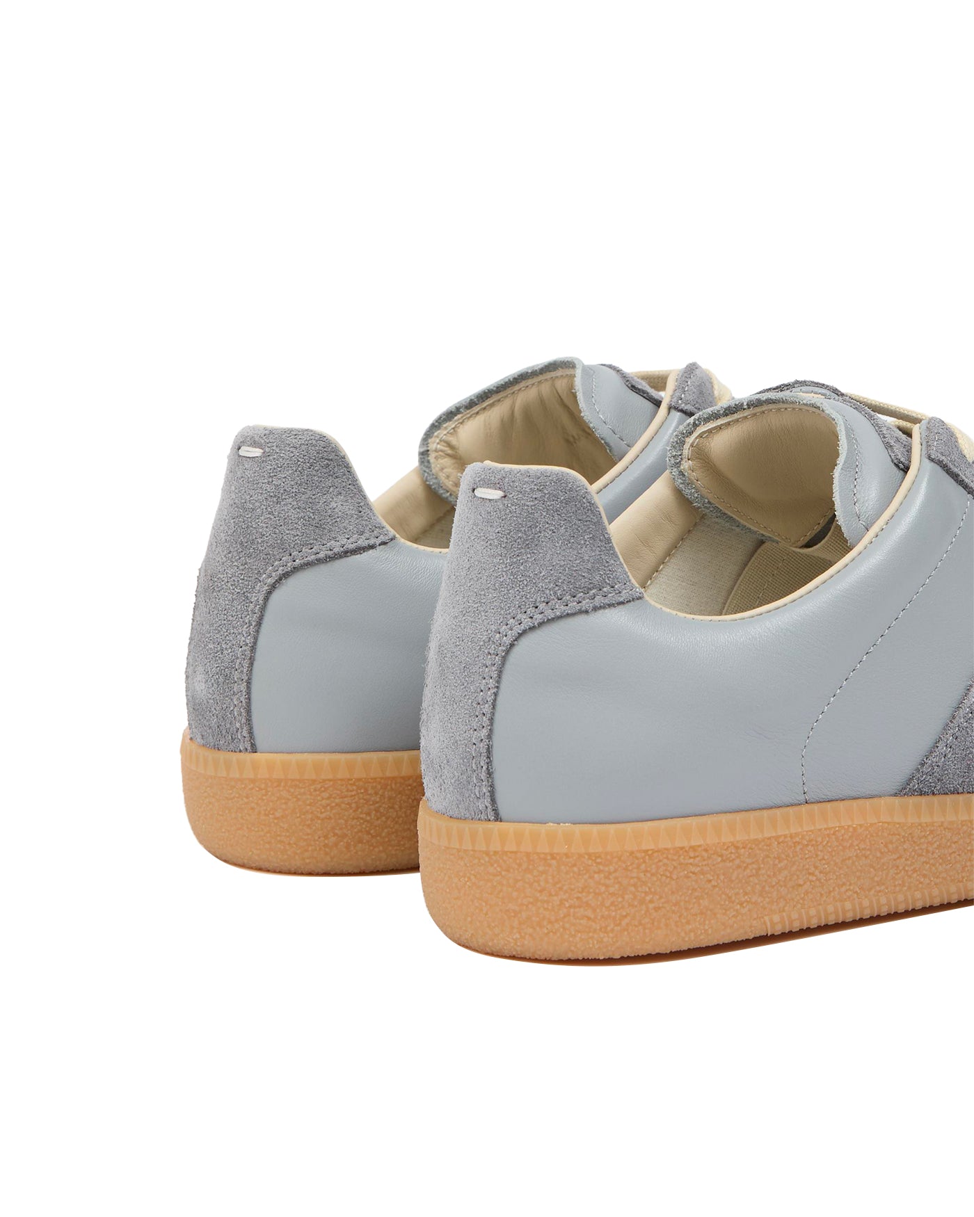 Sneakers Maison Margiela Replica gris détail contrefort semelle miel