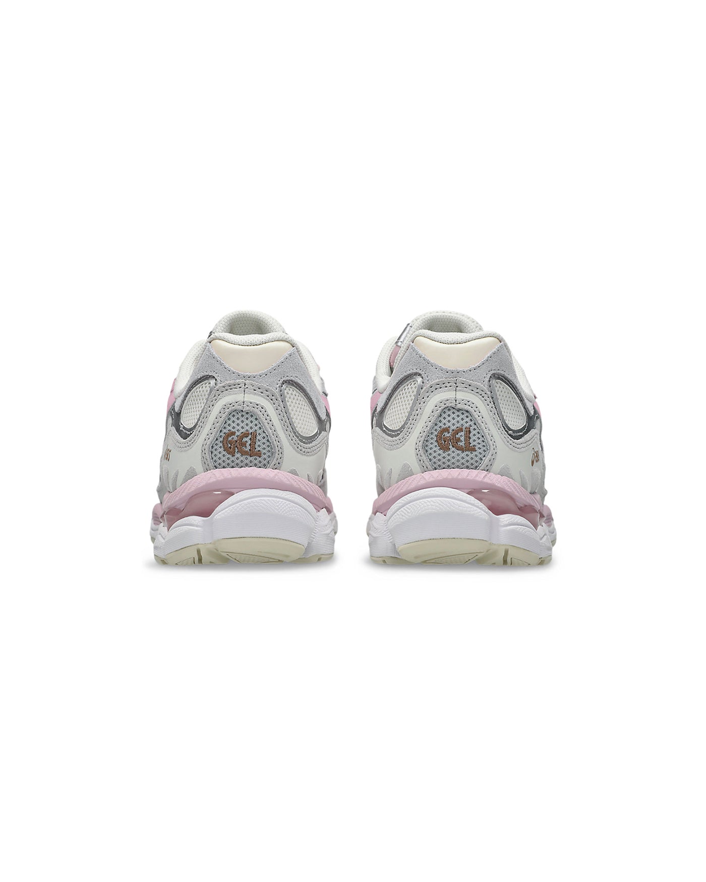 Sneakers Asics GEL-NYC Concrete Barely Rose blanc gris et rose dos