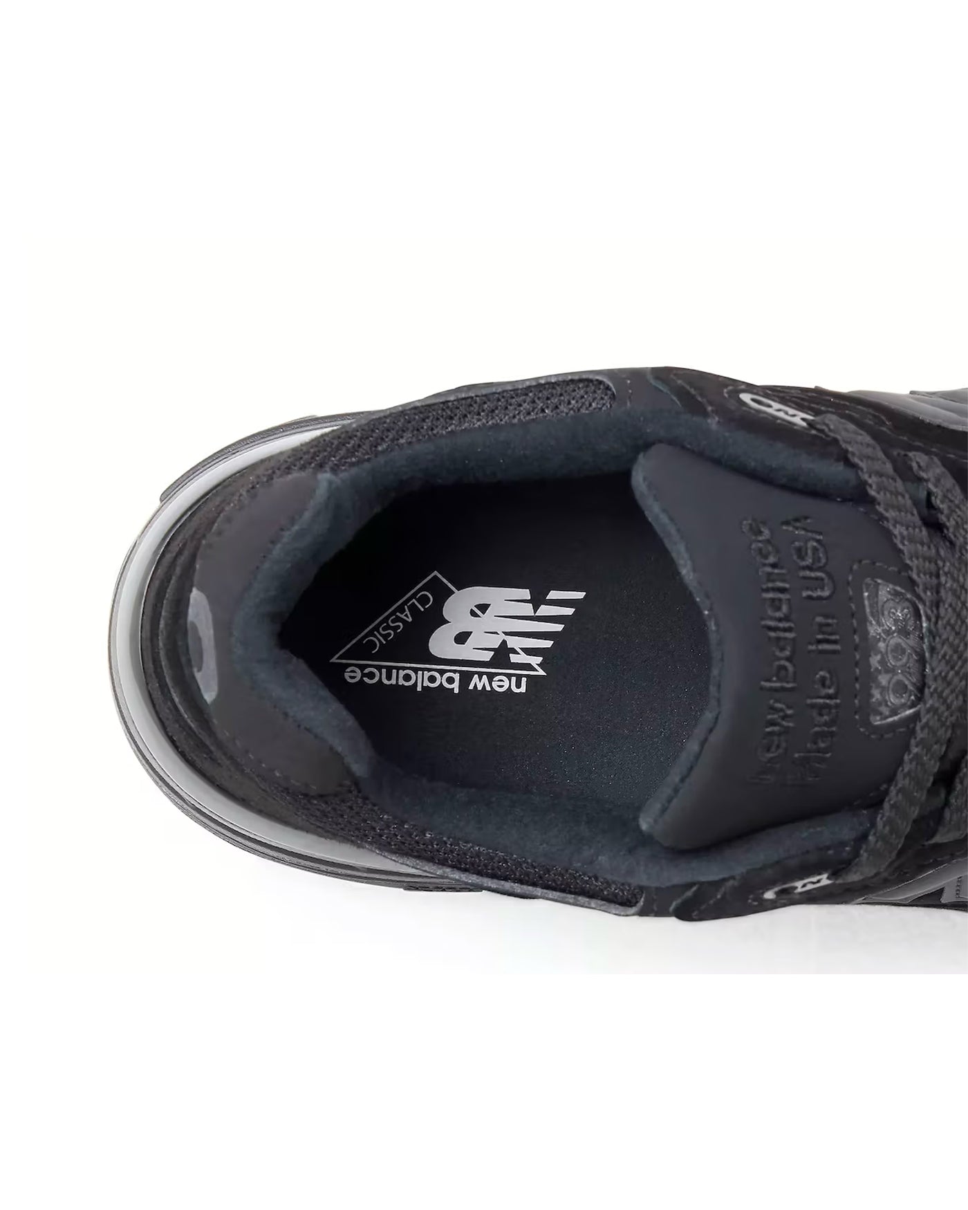 Sneakers New Balance U993BL triple black vue du dessus intérieur