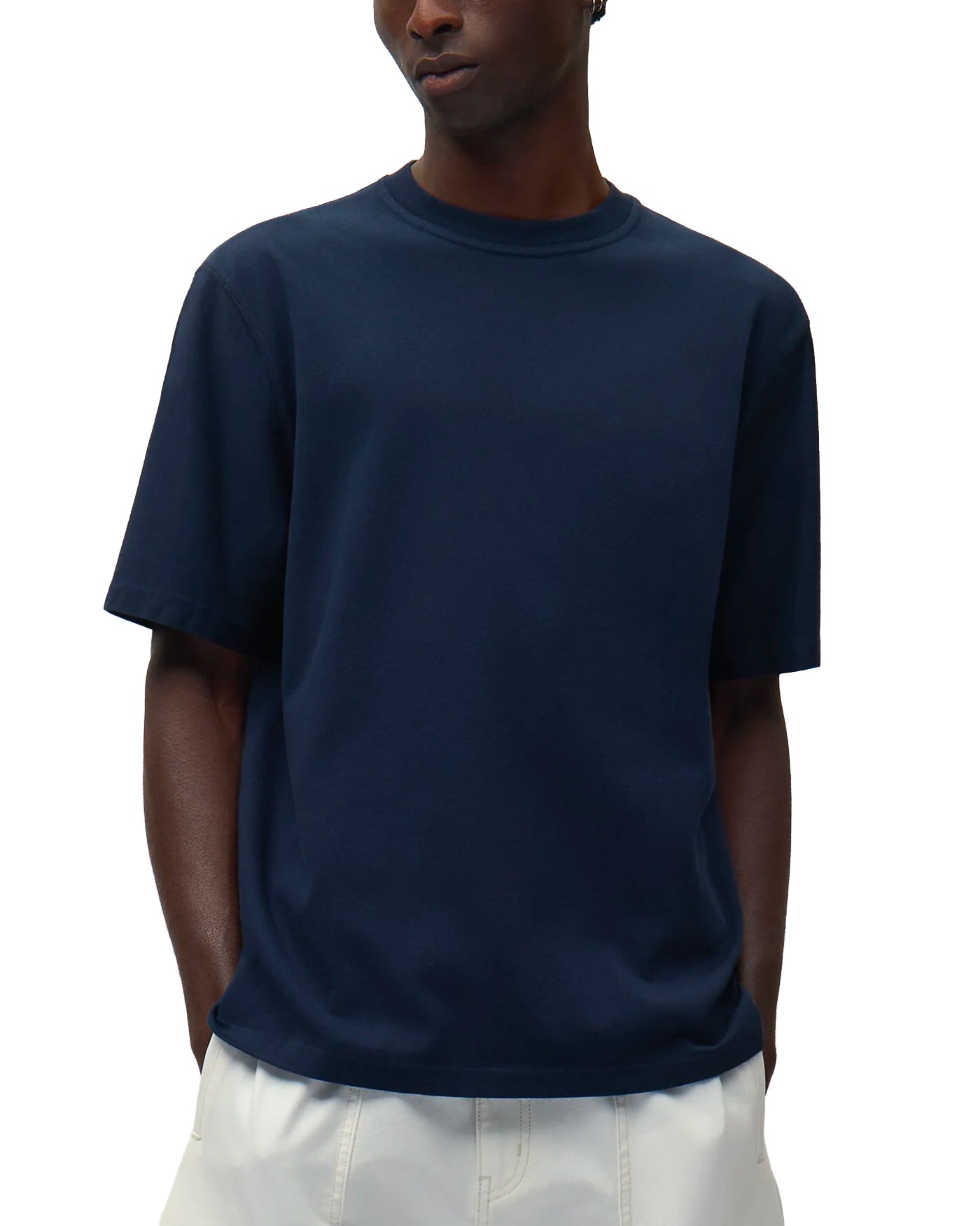 T-shirt Arte Antwerp Abstract navy oversize bleu nuit porté face