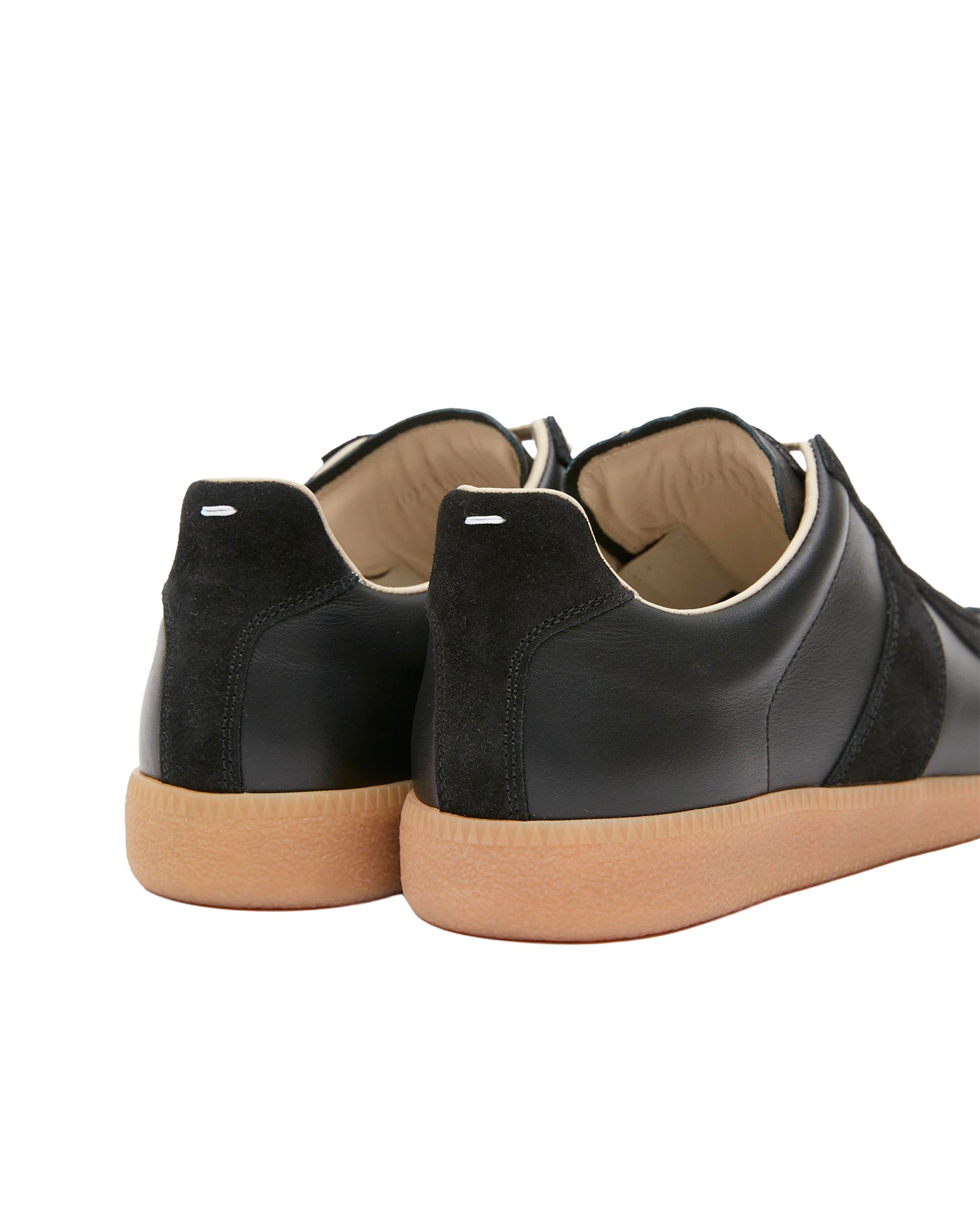 Sneakers Replica Maison Margiela noir cuir et daim zoom talon dos