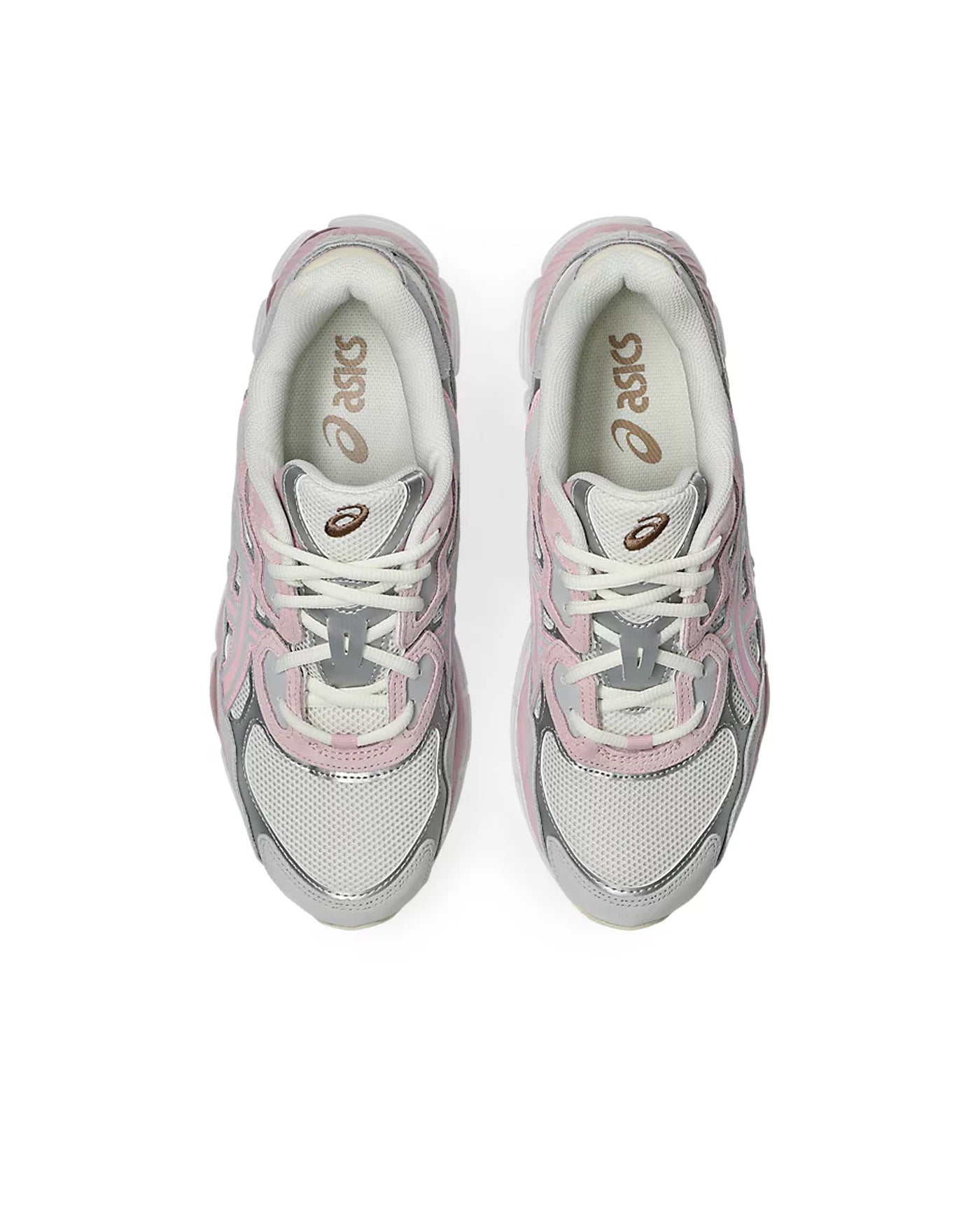 Sneakers Asics GEL-NYC Concrete beige rose et gris vue du dessus