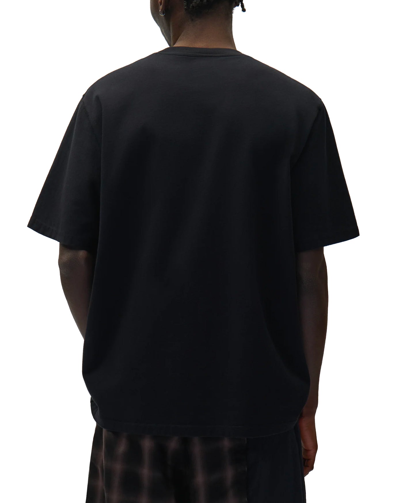T-shirt Arte Antwerp noir uni manches courtes col rond vue dos