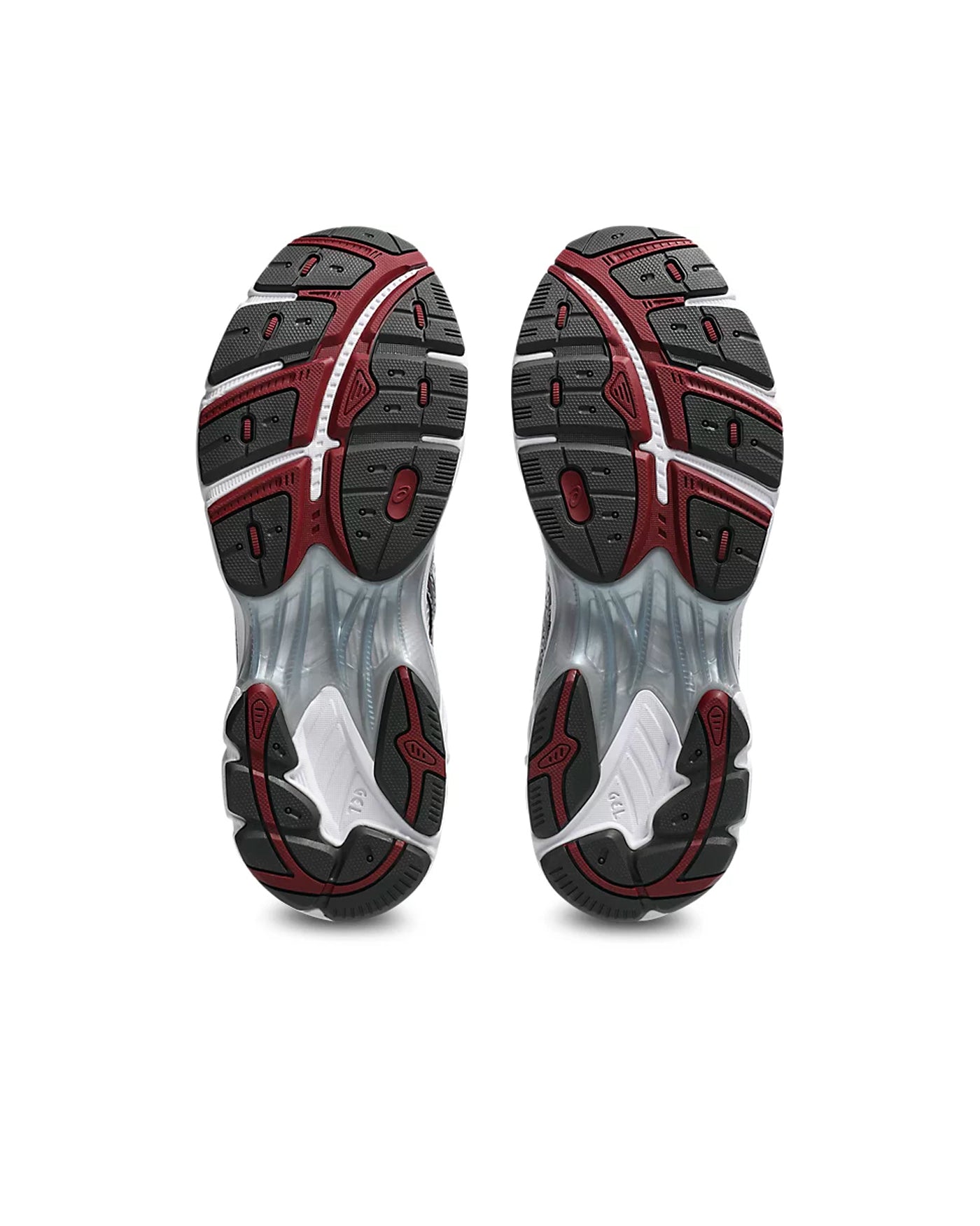Sneakers ASICS GT 2160 semelle noire et rouge bordeaux vue de dessous