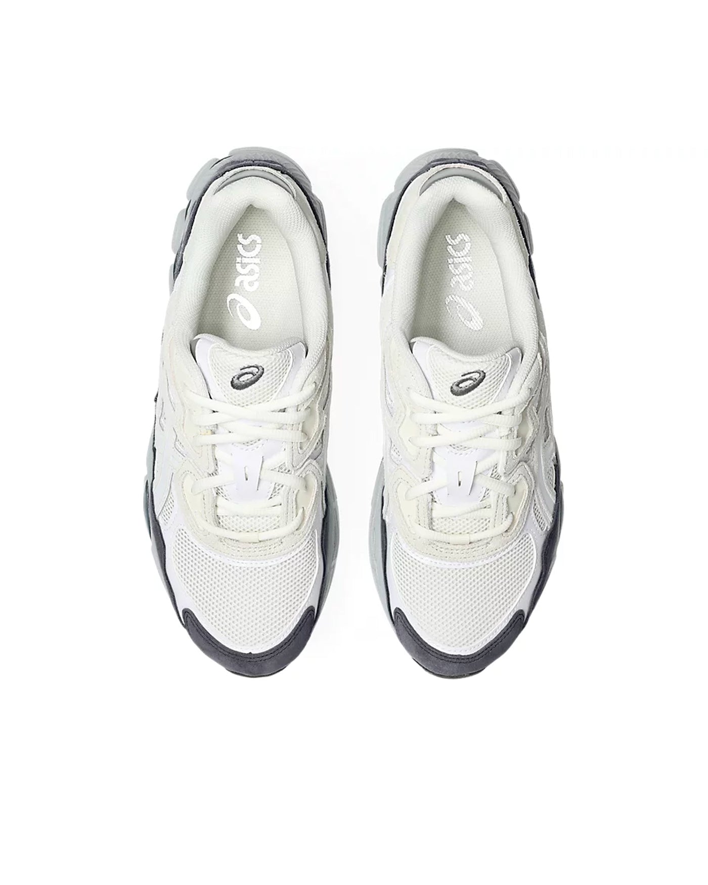 Sneakers Asics GEL-NYC Cream White blanc et gris ardoise vue du dessus