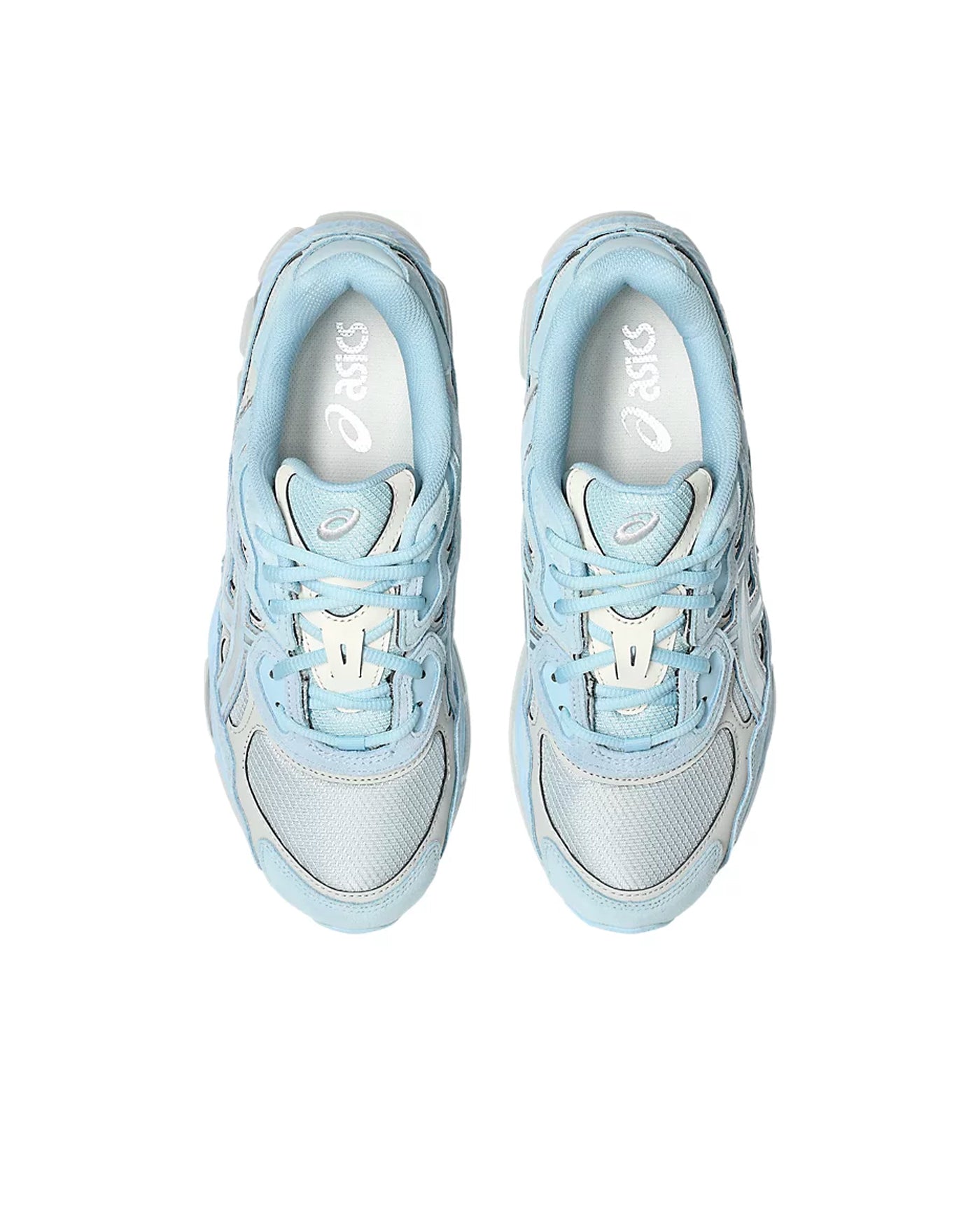 Sneakers Asics Gel-NYC Storm Cloud bleu ciel et argent vues de dessus