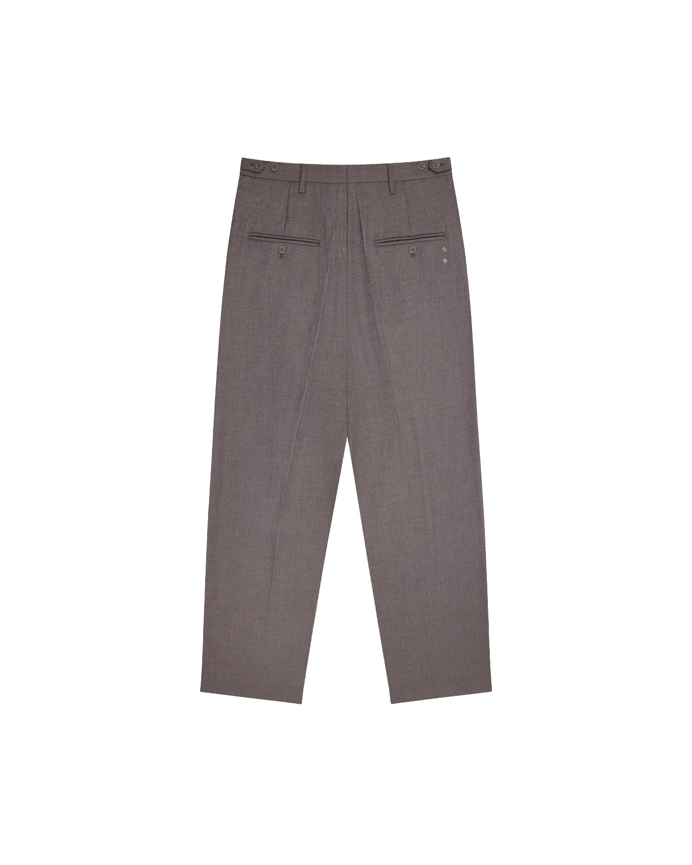 Pantalon About:Blank gris chiné taille haute jambe large dos