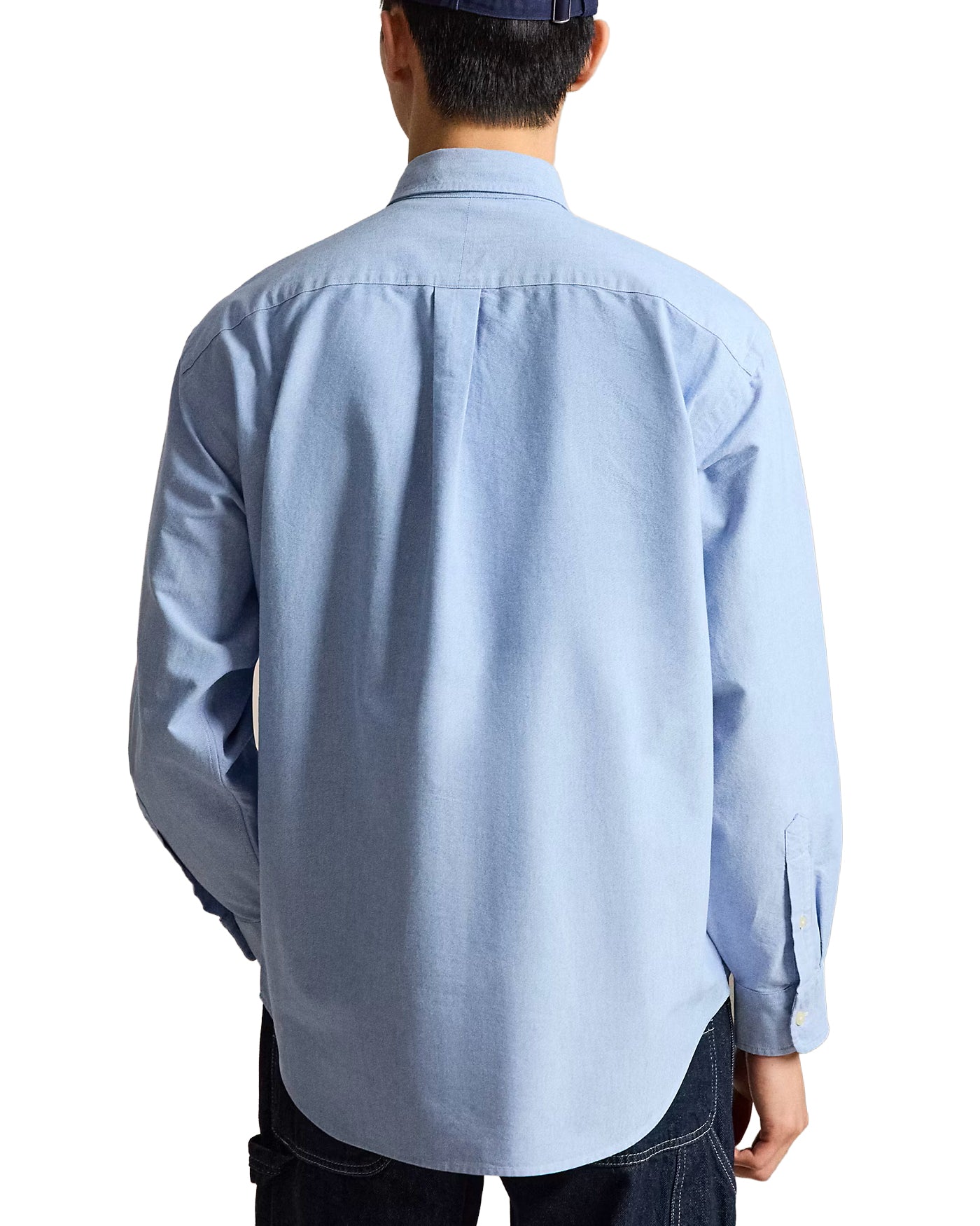 Chemise Oxford Ralph Lauren x Yankees bleue manches longues portée dos