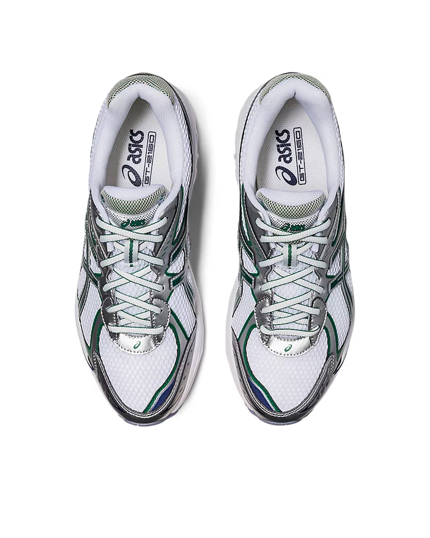 Sneakers Asics GT-2160 blanc et vert shamrock détail vue du dessus
