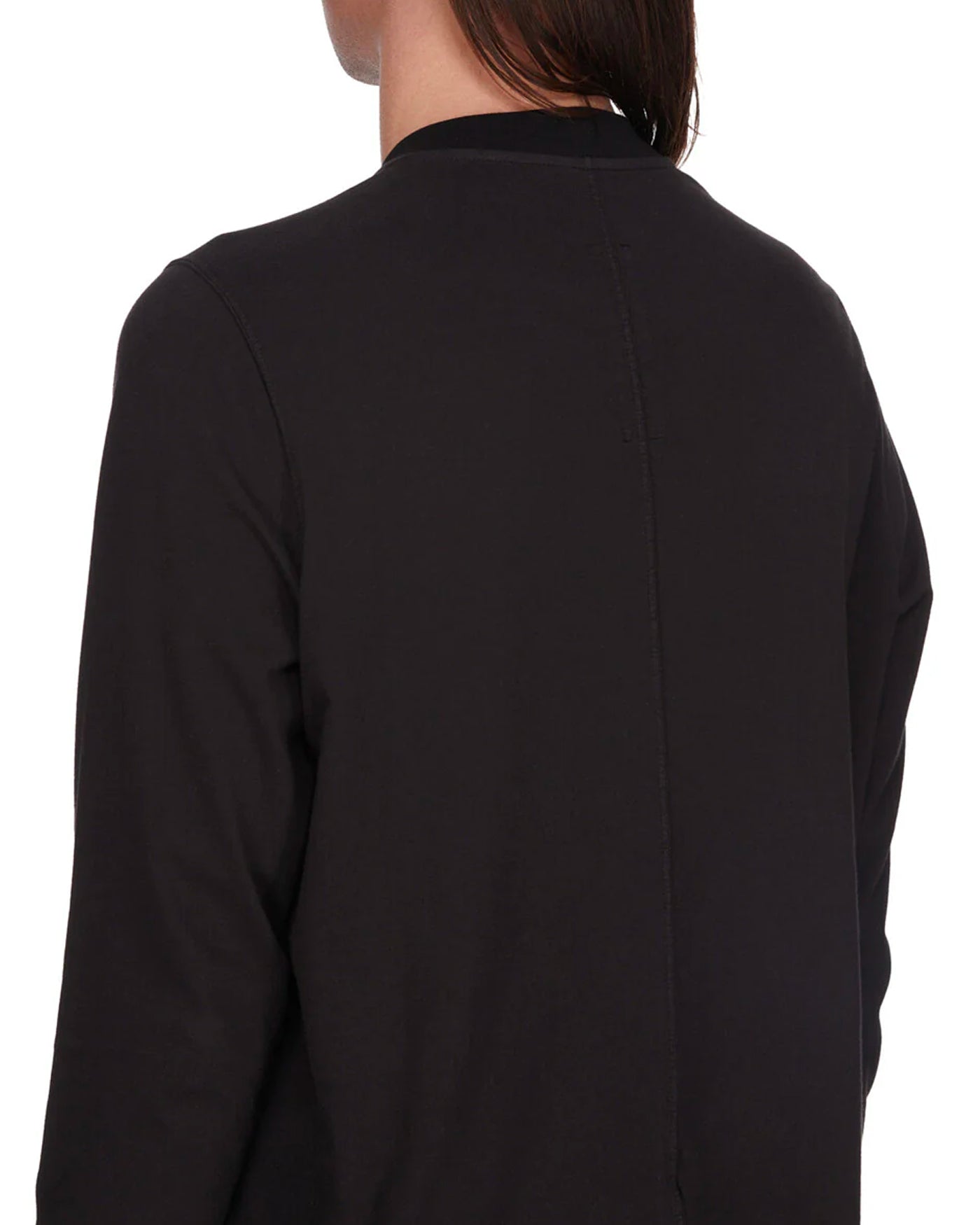 Sweat crewneck Rick Owens DRKSHDW noir vue dos détail couture centrale