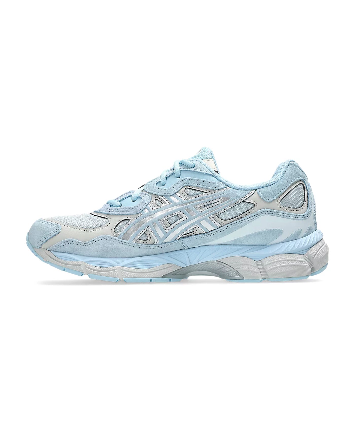 Sneakers Asics Gel-NYC coloris bleu ciel argent Storm Cloud vue profil gauche