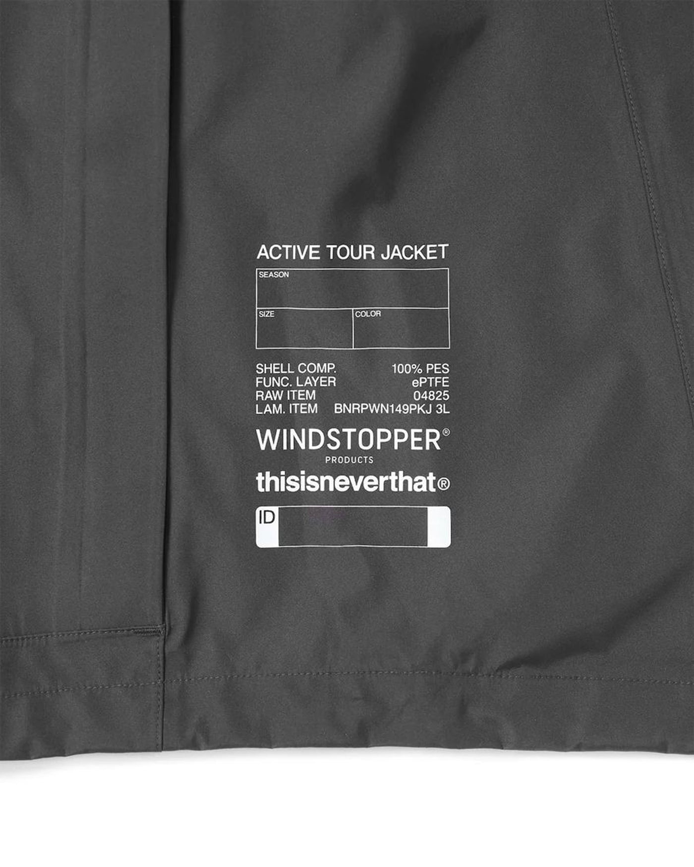 JACKET WINDSTOPPER ACTIVE TOUR BLACK