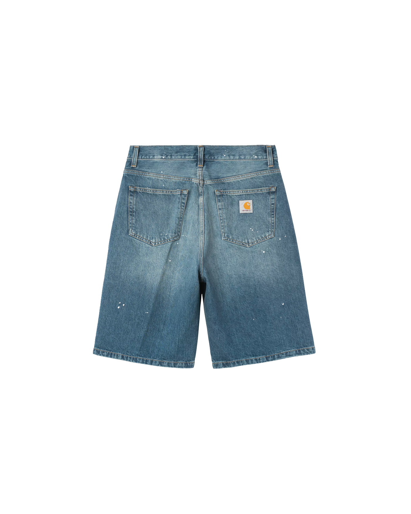 Short denim homme Carhartt WIP Landon bleu destroy wash vue dos