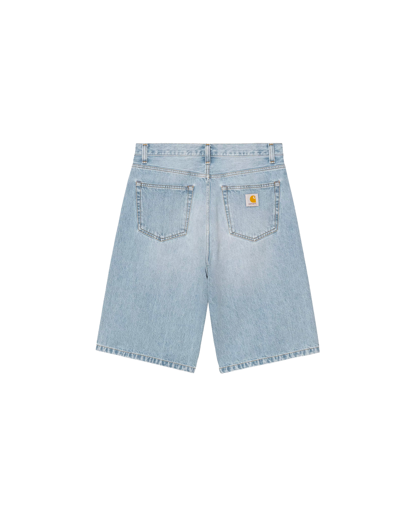 Short denim homme Carhartt WIP Langdon bleu clair heavy worn dos