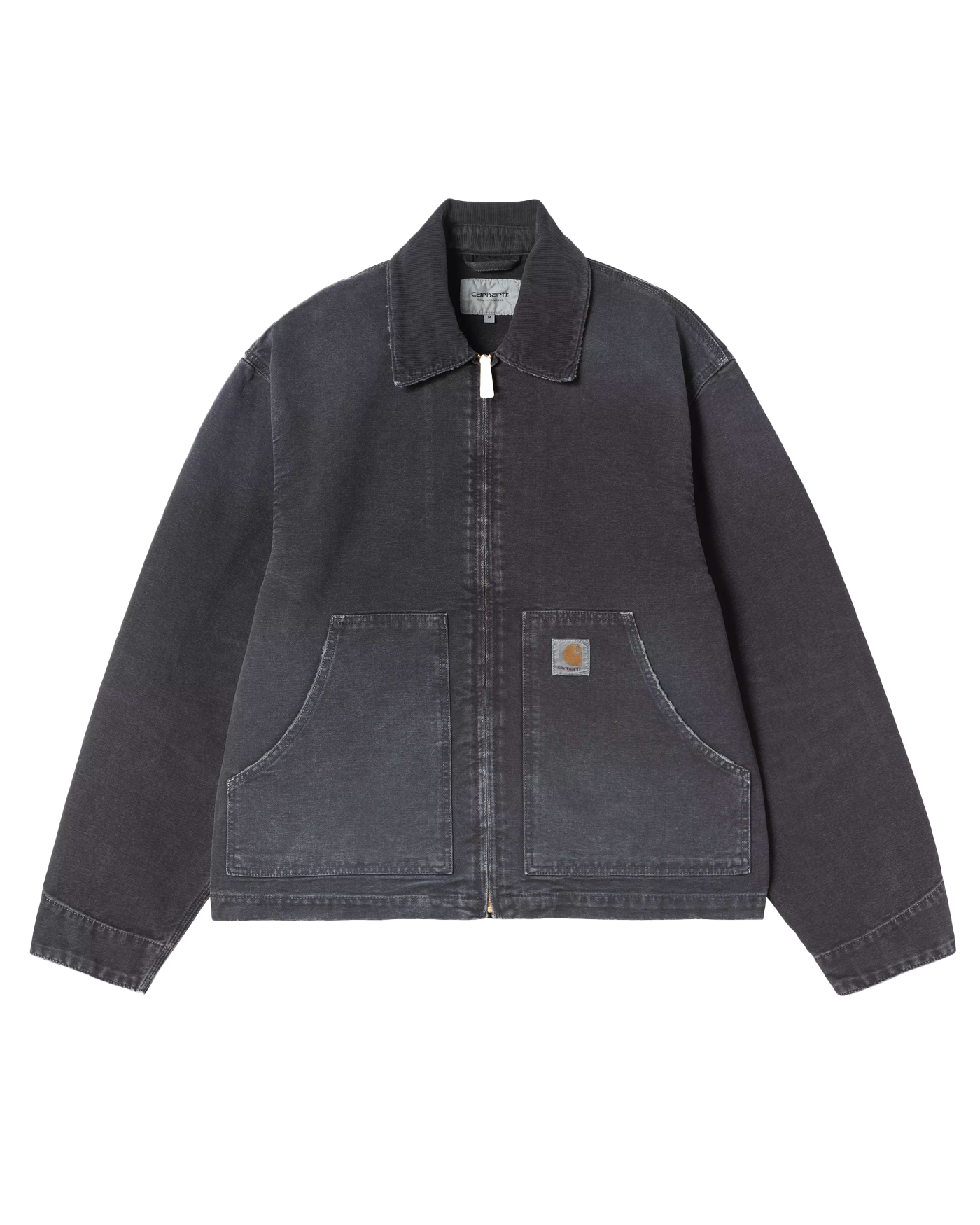 Veste Carhartt WIP Jacket Arcan denim noir délavé zippée face