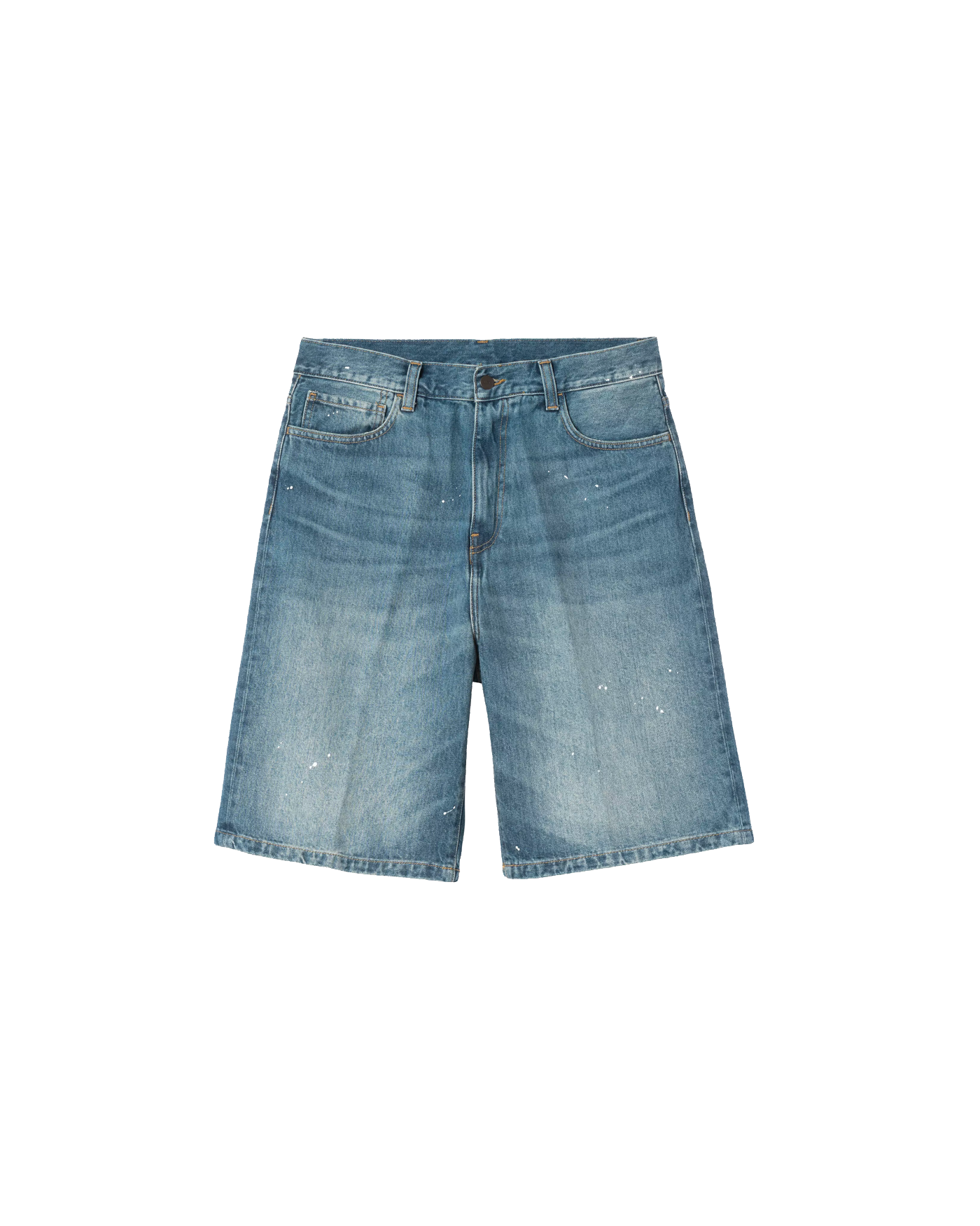 Short denim homme Carhartt WIP Landon bleu destroy wash vue face