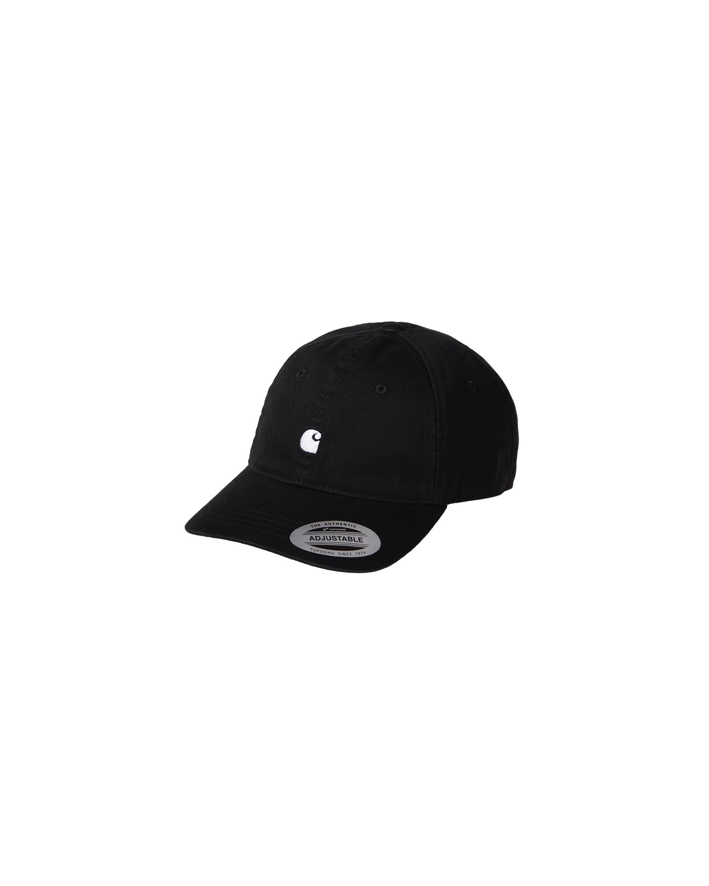 Carhartt WIP Madison Logo Cap Black White vue de face