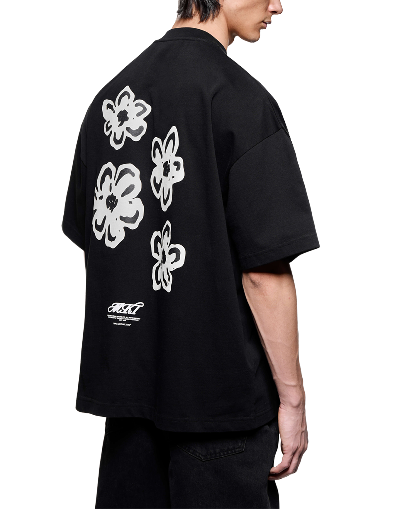 HIBISCUS T-SHIRT BLACK