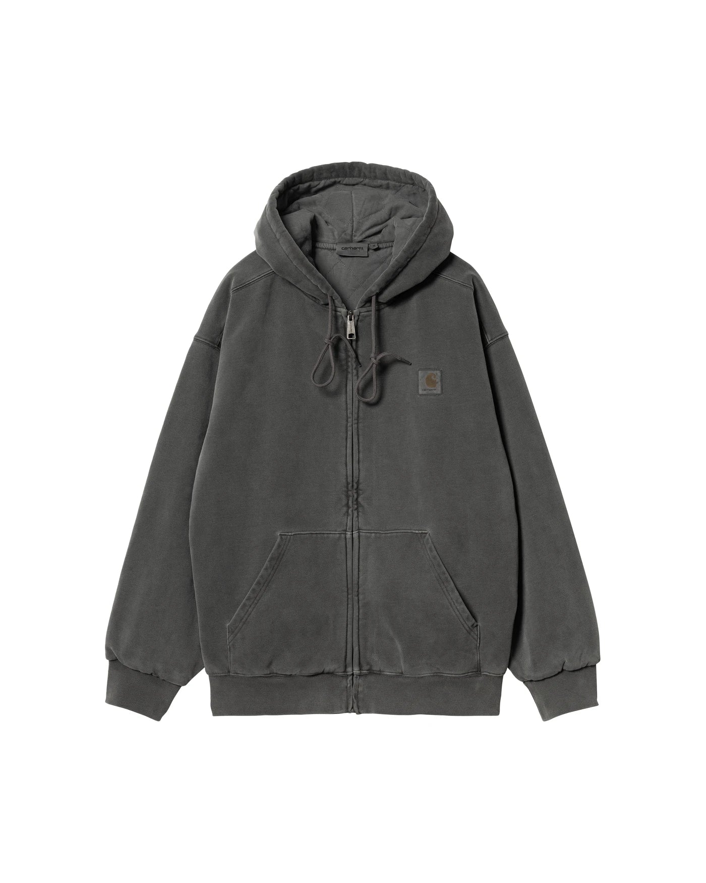 Veste Carhartt WIP Hooded Vista Jacket coloris Black garment dyed, vue de face