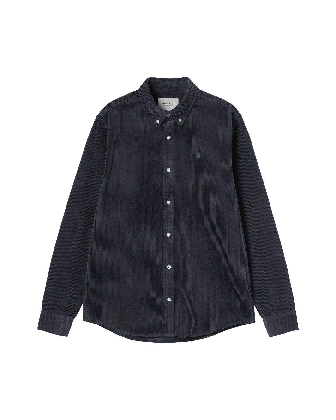 Chemise Carhartt WIP L/S Madison Cord Shirt coloris Dark Navy, vue de face