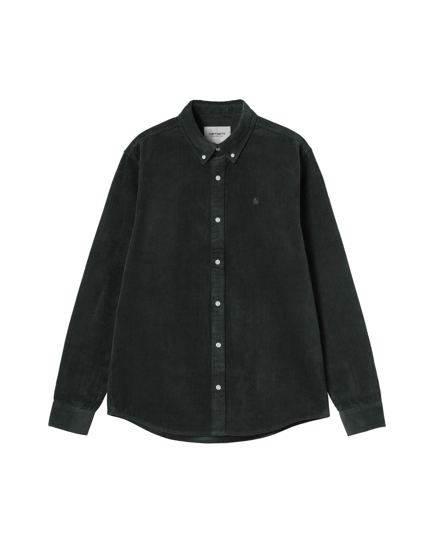 Chemise Carhartt WIP L/S Madison Cord Shirt coloris Raven, vue de face