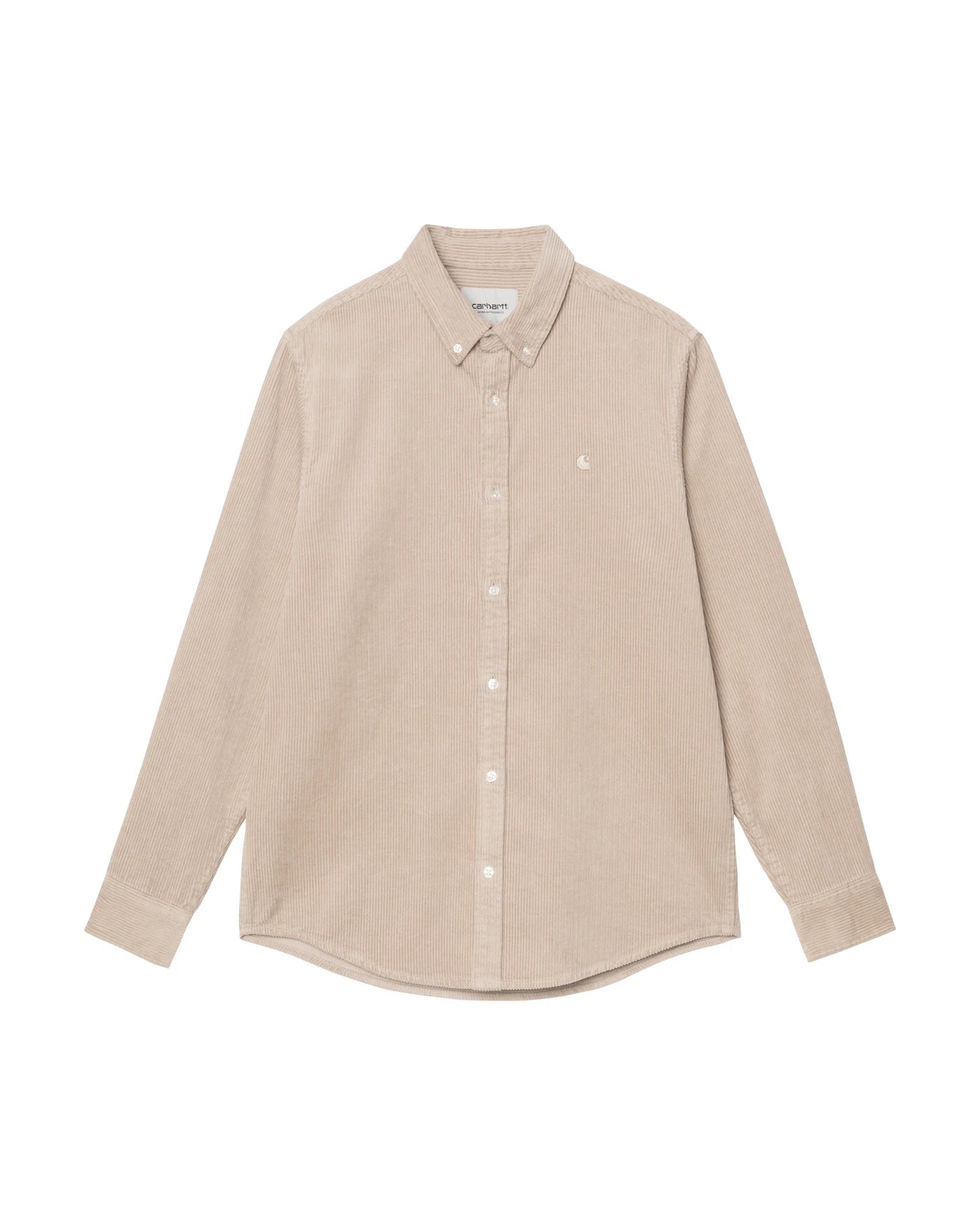 Chemise Carhartt WIP L/S Madison Cord Shirt coloris Wall, vue de face