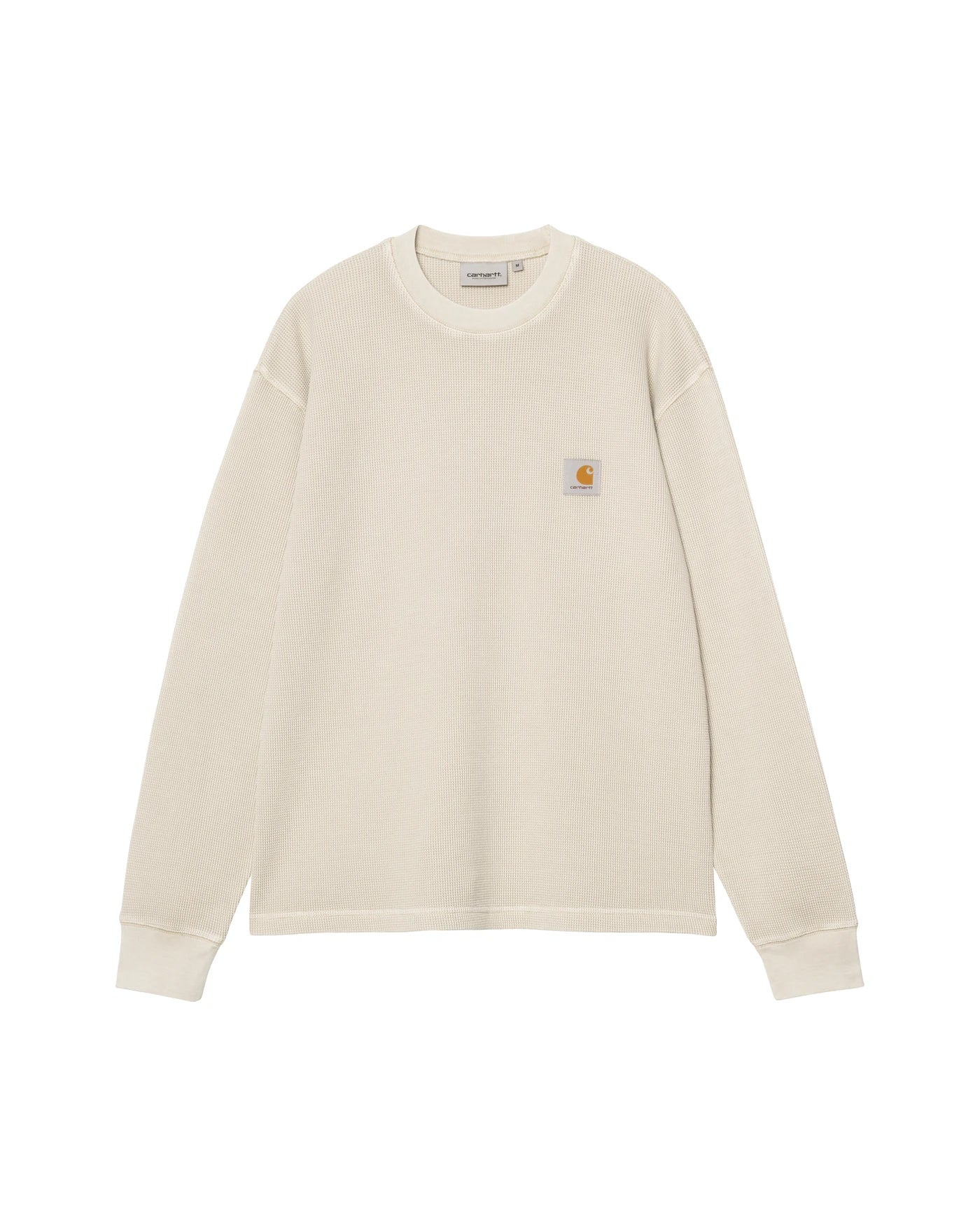 T-shirt à manches longues Carhartt WIP L/S Vista Waffle T-Shirt coloris Fleur De Sel garment dyed, vue de face
