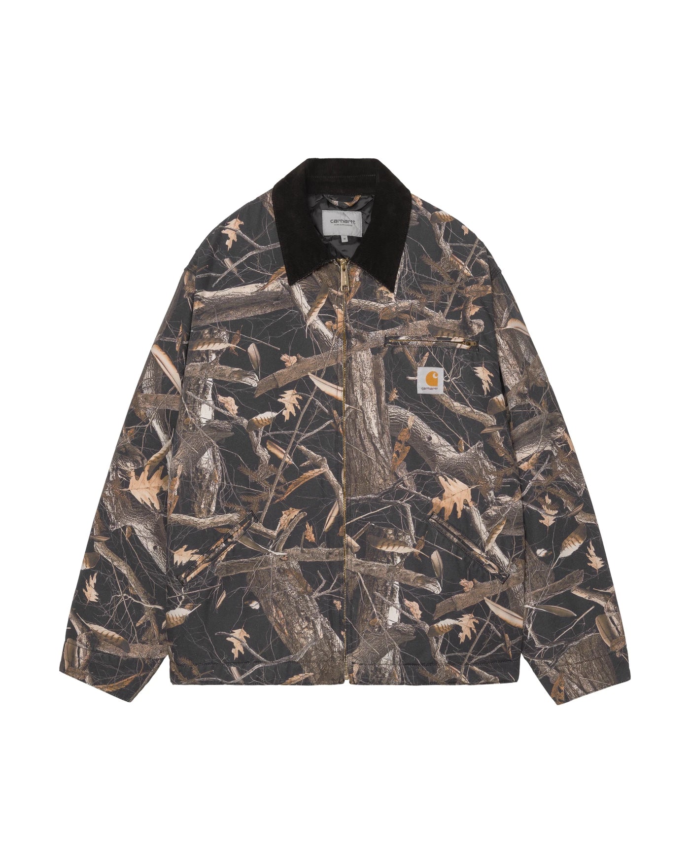 Veste Carhartt WIP OG Detroit Jacket coloris Camo Feather Tree, Black / heavy, vue de face