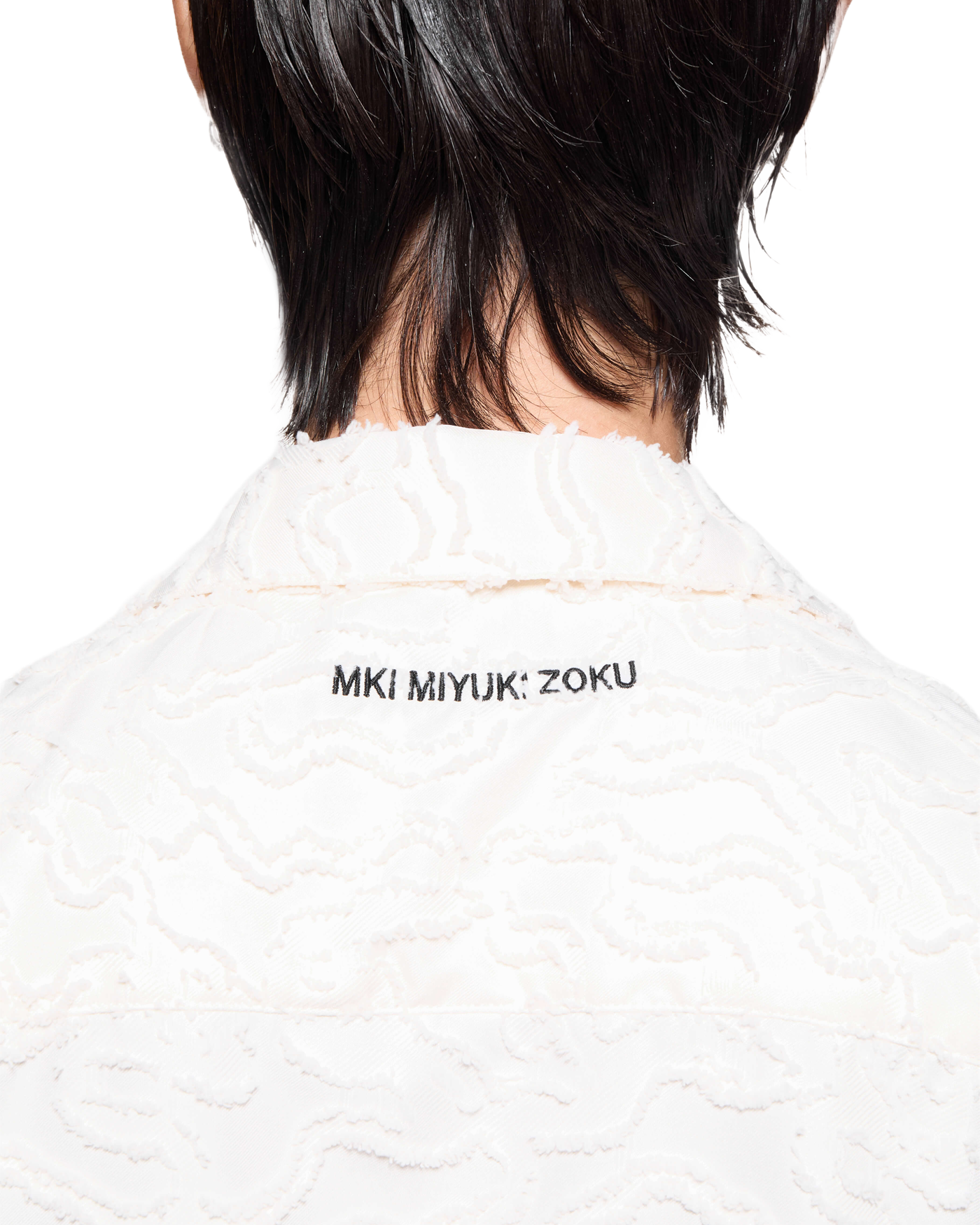 JACQUARD FRINGE VACATION SHIRT BONE