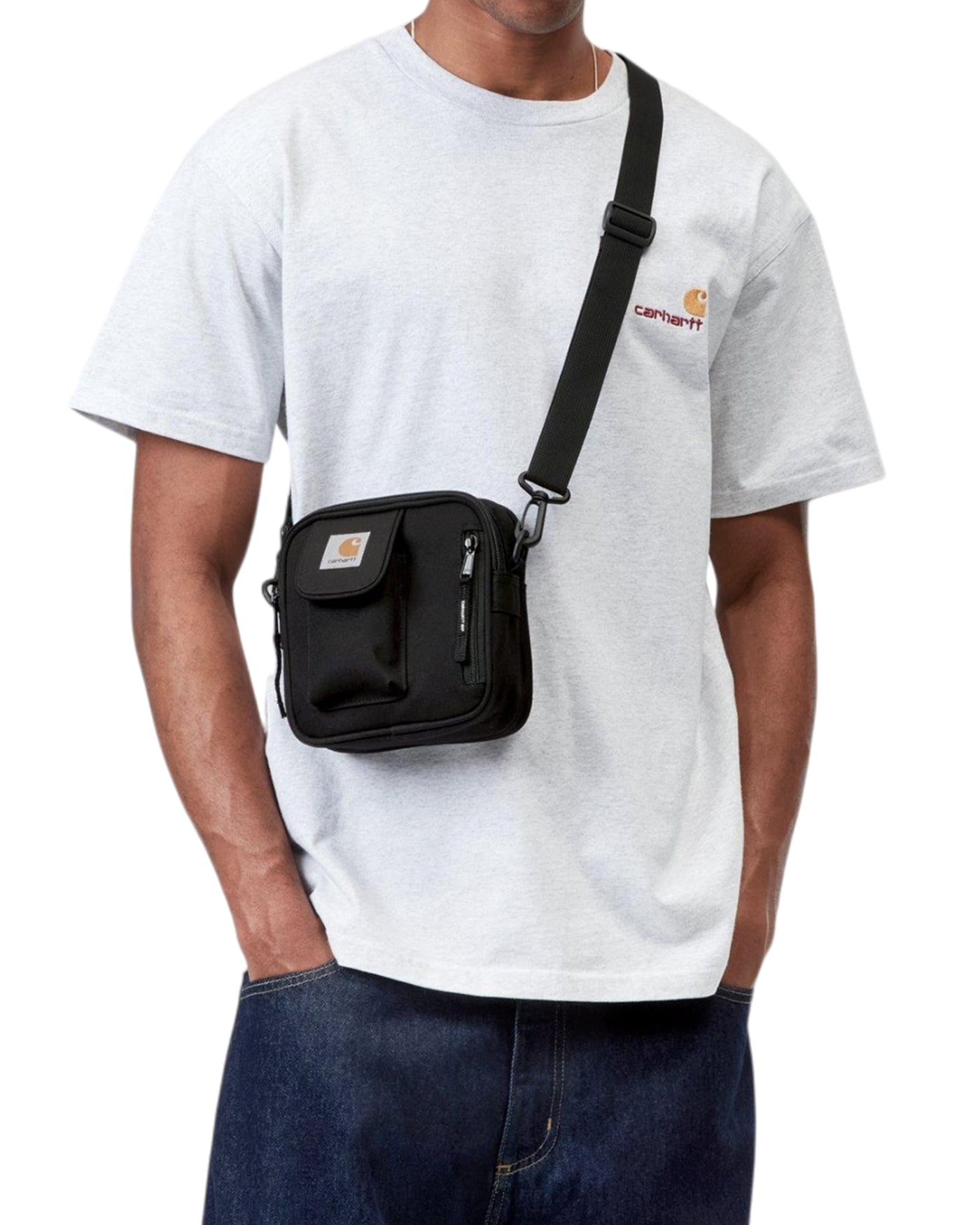 Logo Carhartt WIP sur l’Essentials Bag Black
