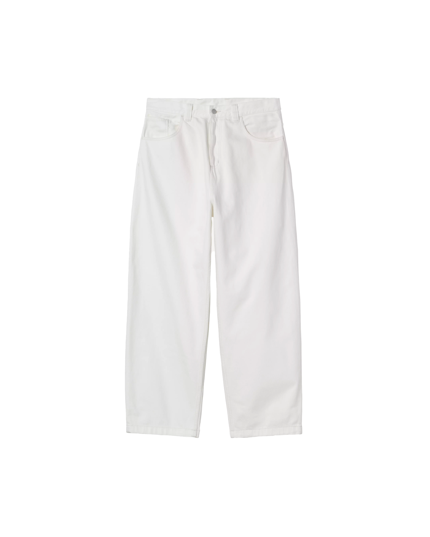 Jeans large Carhartt WIP Brandon Pant blanc rinsed denim face