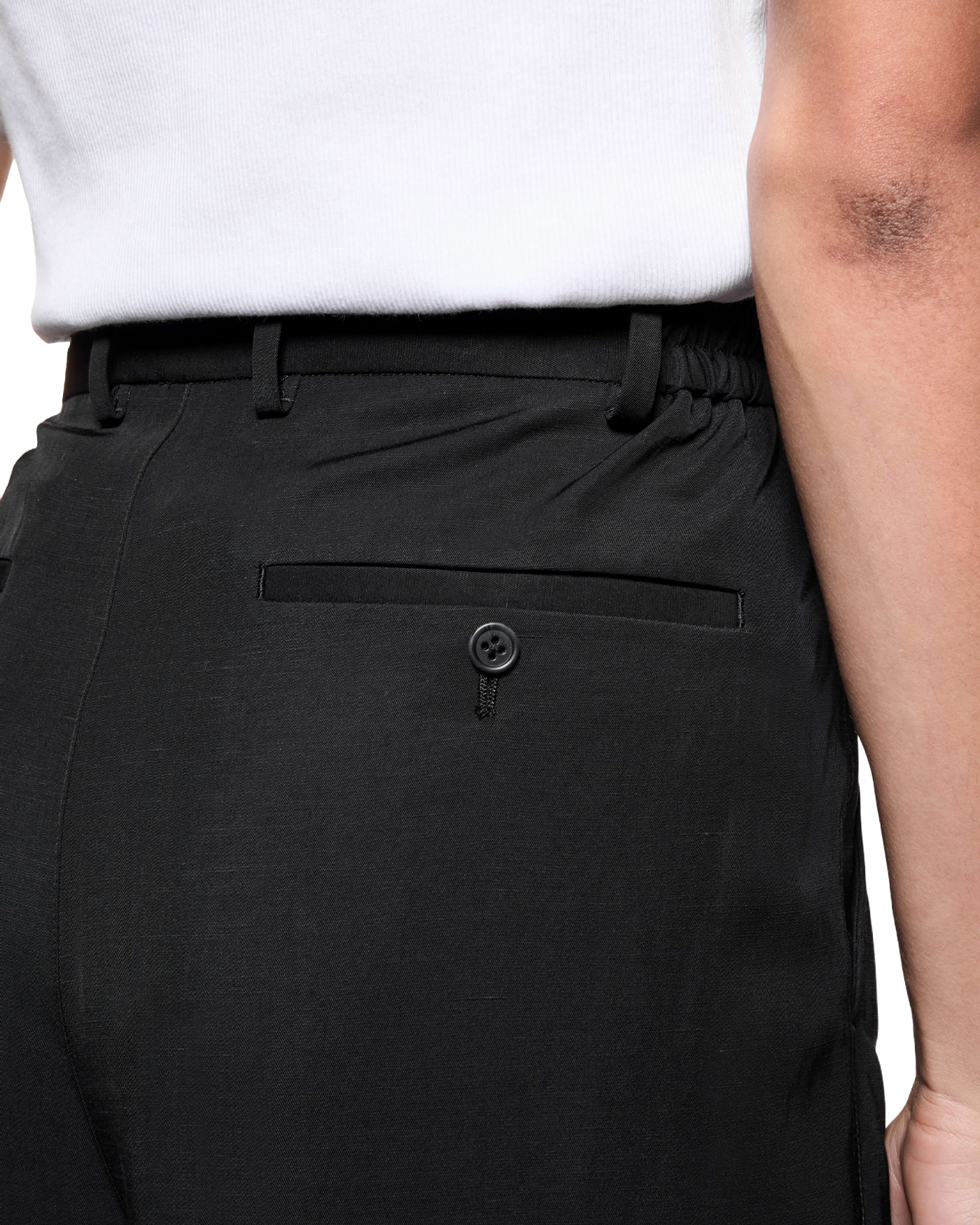PLEATED SUIT PANTS BLACK