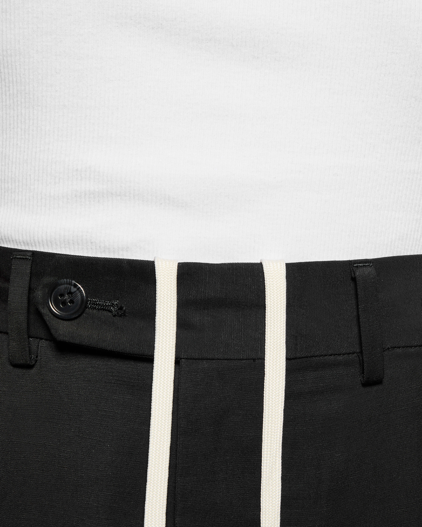 PLEATED SUIT PANTS BLACK