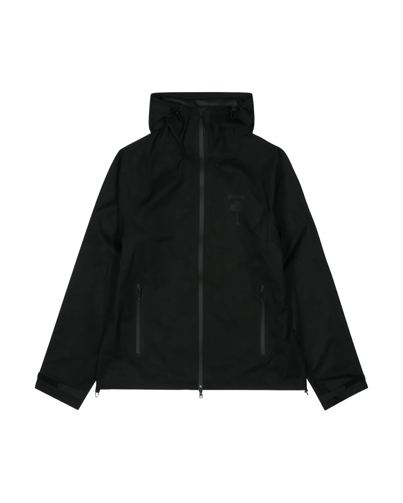 Veste imperméable Patta 3M réfléchissante noire à capuche face