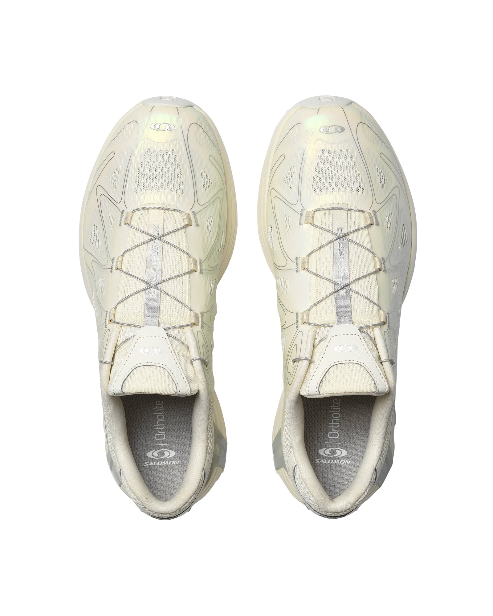 Sneakers Salomon XT-Whisper blanc crème et gris clair vue dessus
