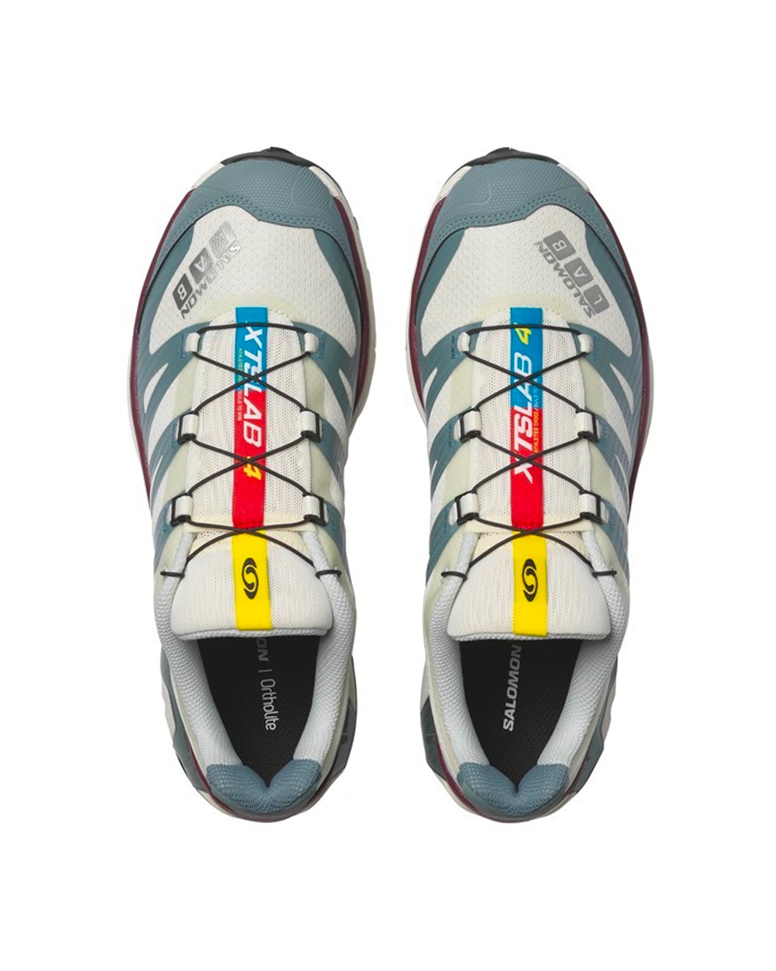 Sneakers Salomon XT-4 OG vanilla ice crème et gris-bleu vue dessus