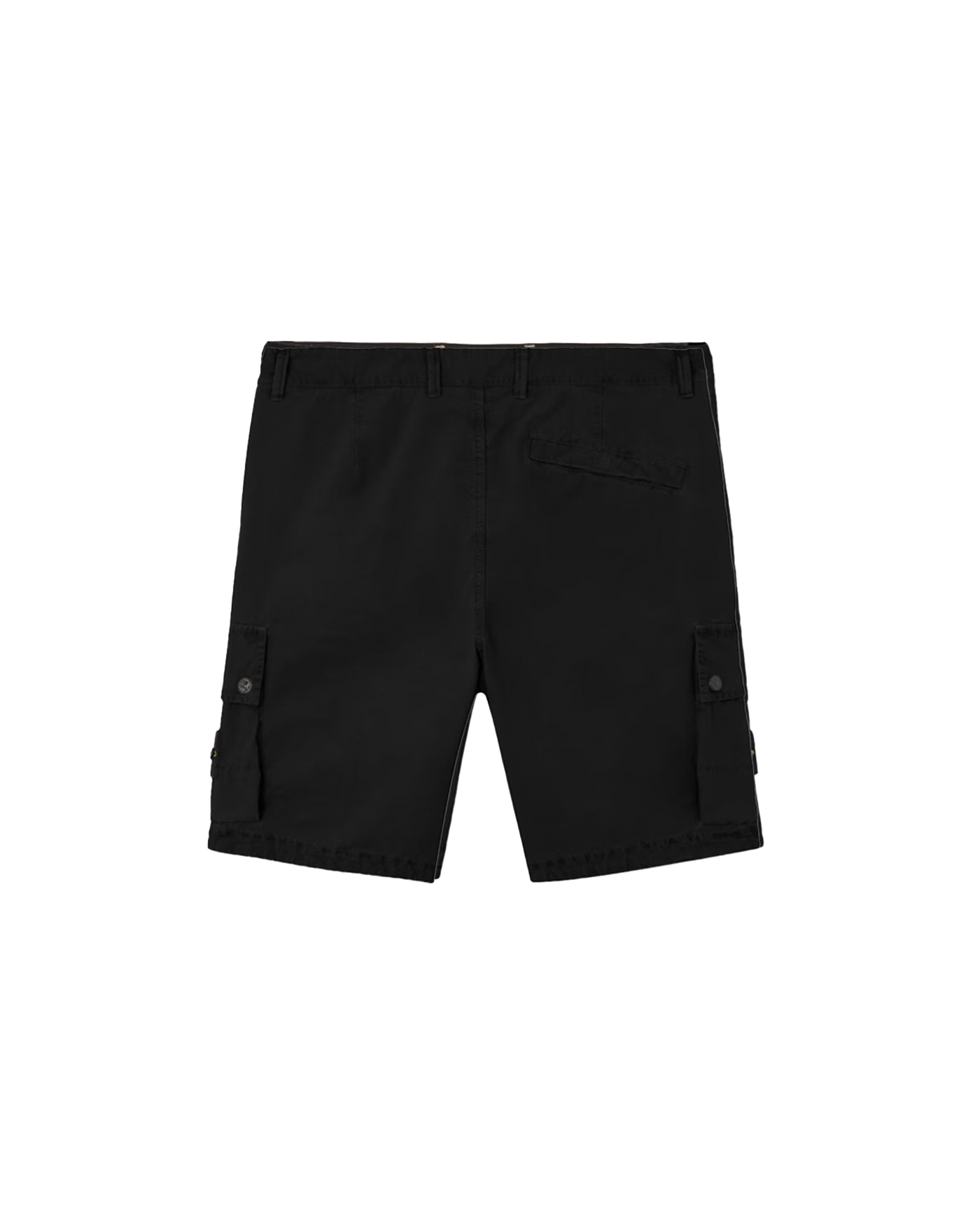 Bermuda cargo coton Stone Island noir poche arrière et cargo dos
