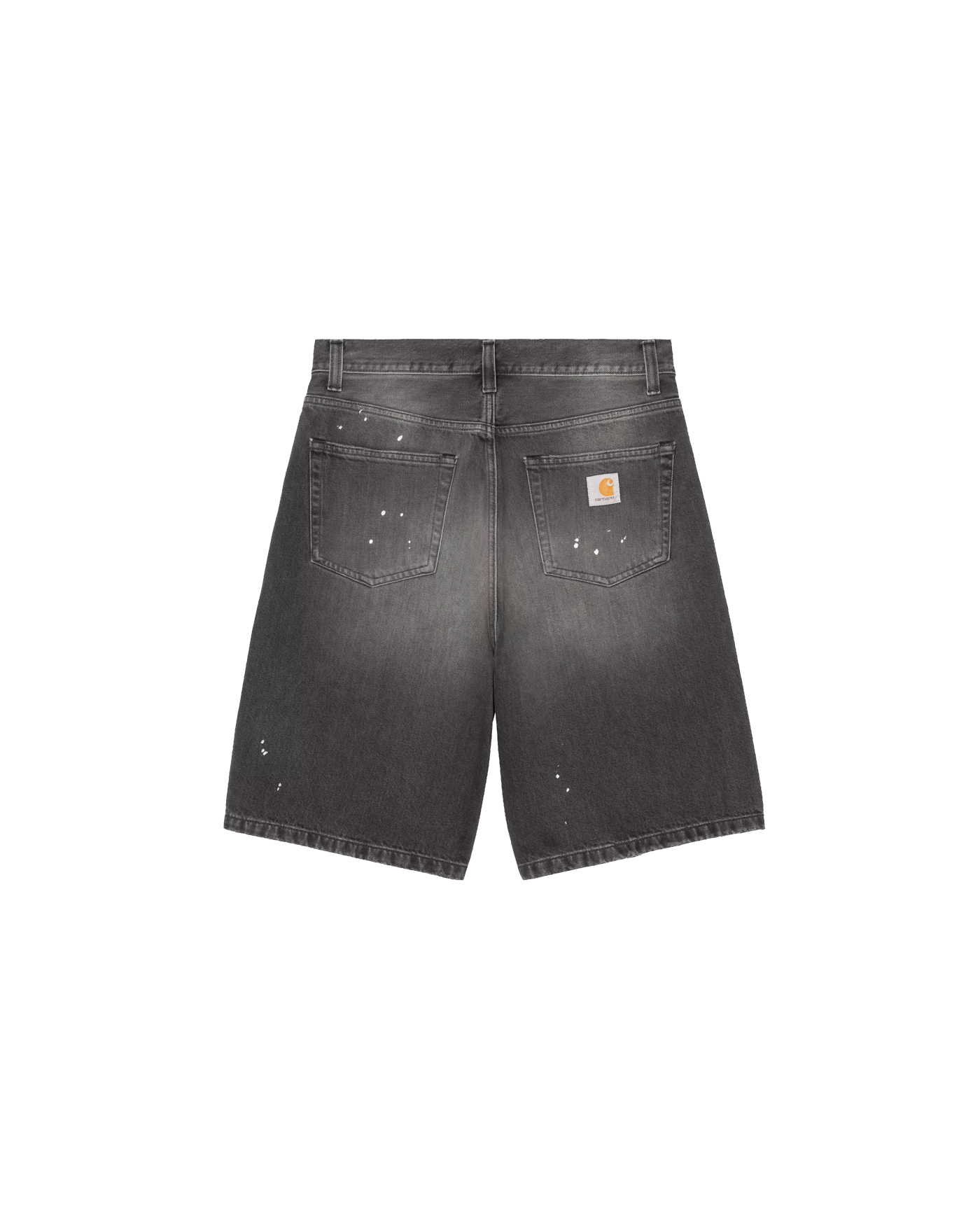 Short denim homme Carhartt WIP Landon noir destroy wash vue dos