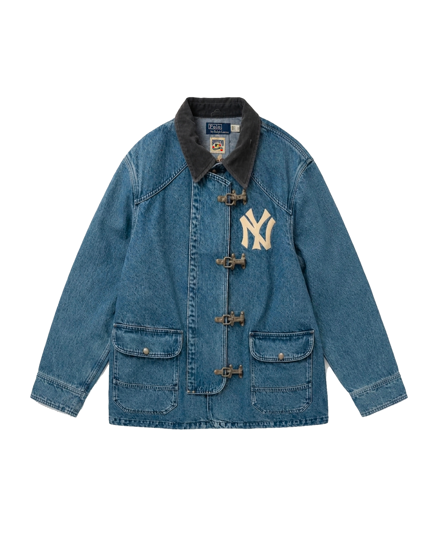 Veste denim Ralph Lauren x New York Yankees bleue broderie face