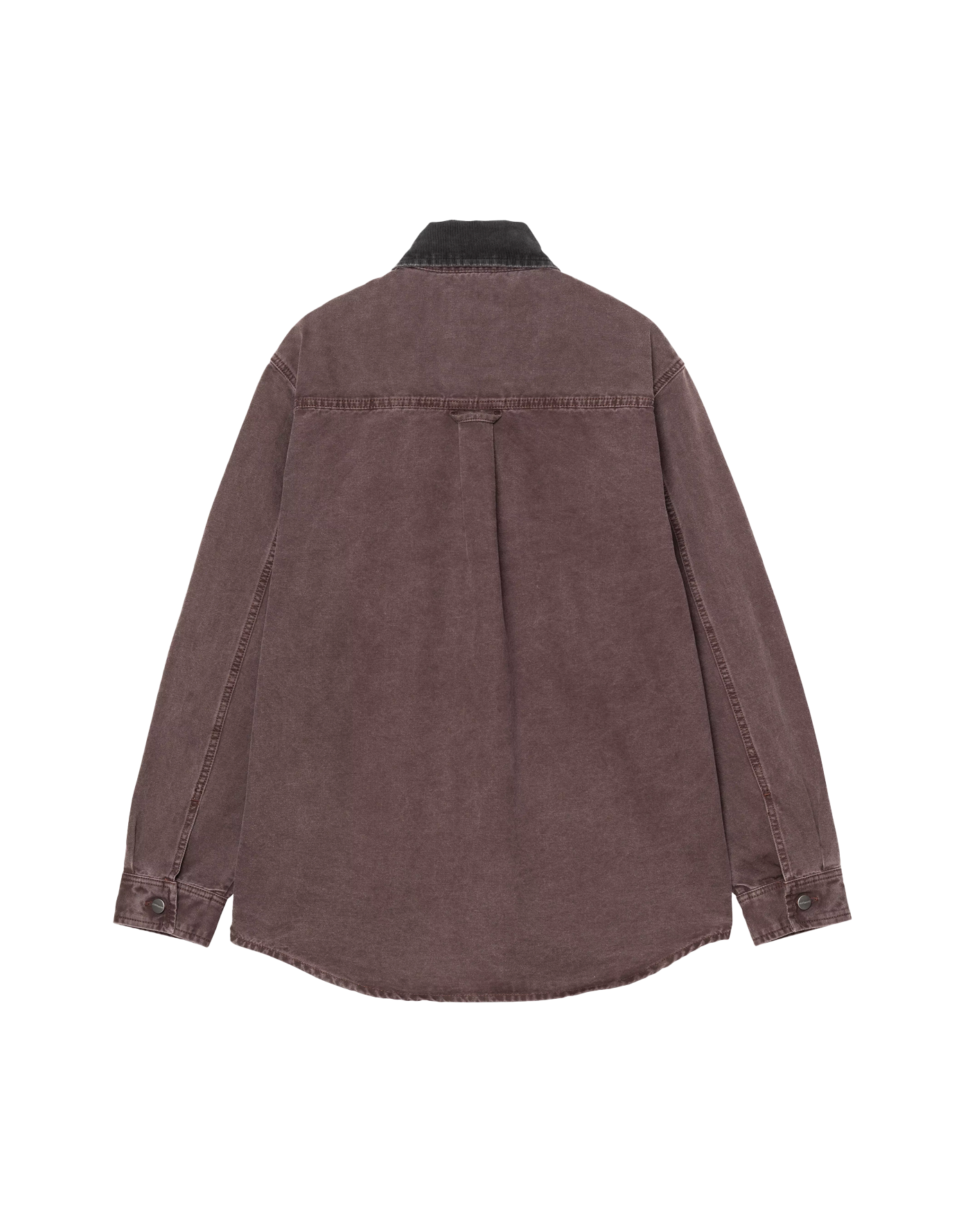 Chemise Carhartt WIP Mitch canvas marron col velours noir dos