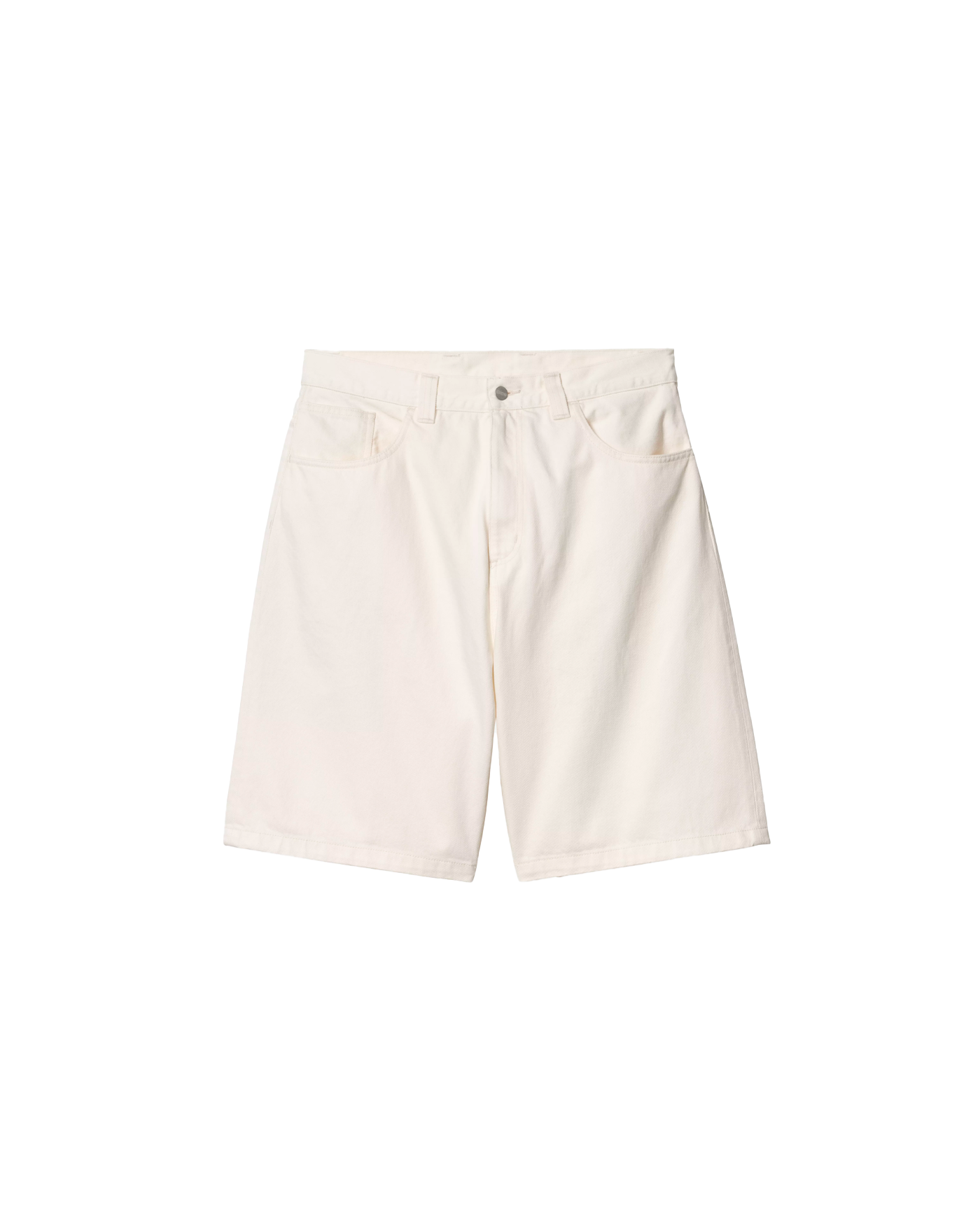Short denim Carhartt WIP Brandon blanc cassé white rinsed face