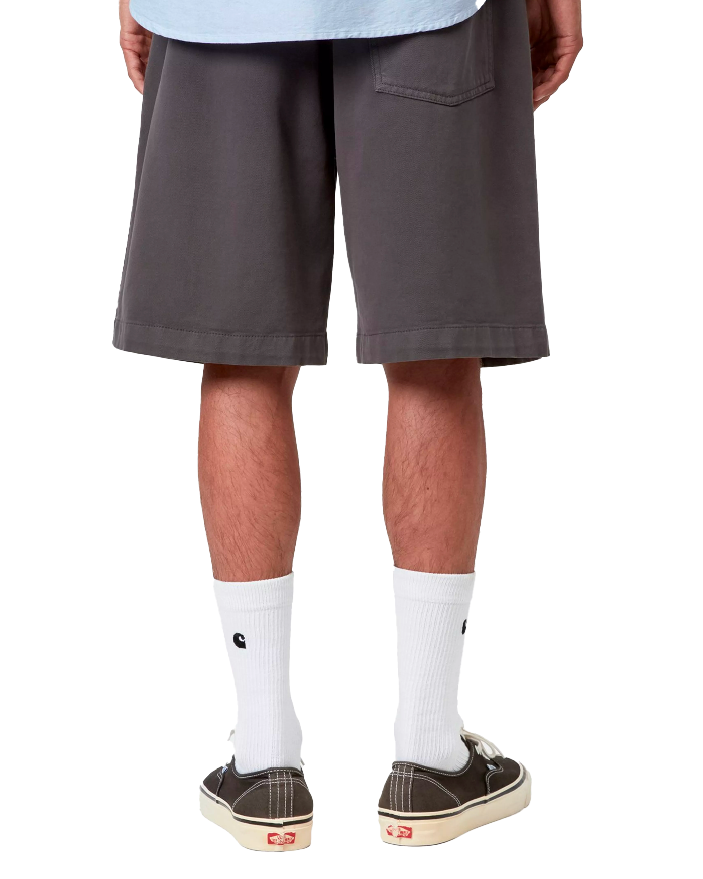 Short Floyde Carhartt WIP graphite porté dos poche arrière visible
