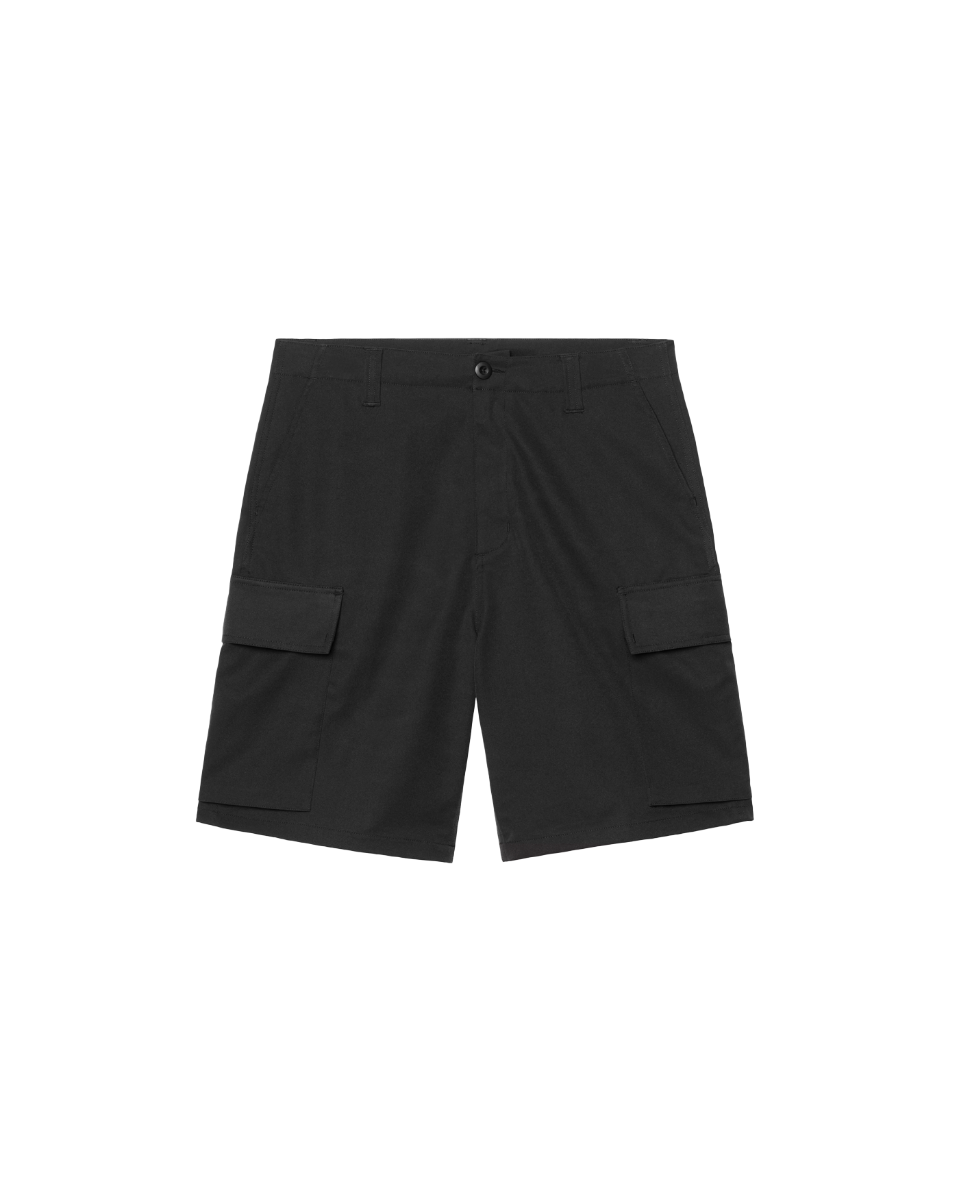 Short cargo Kade Carhartt WIP noir uni poches latérales à rabat face